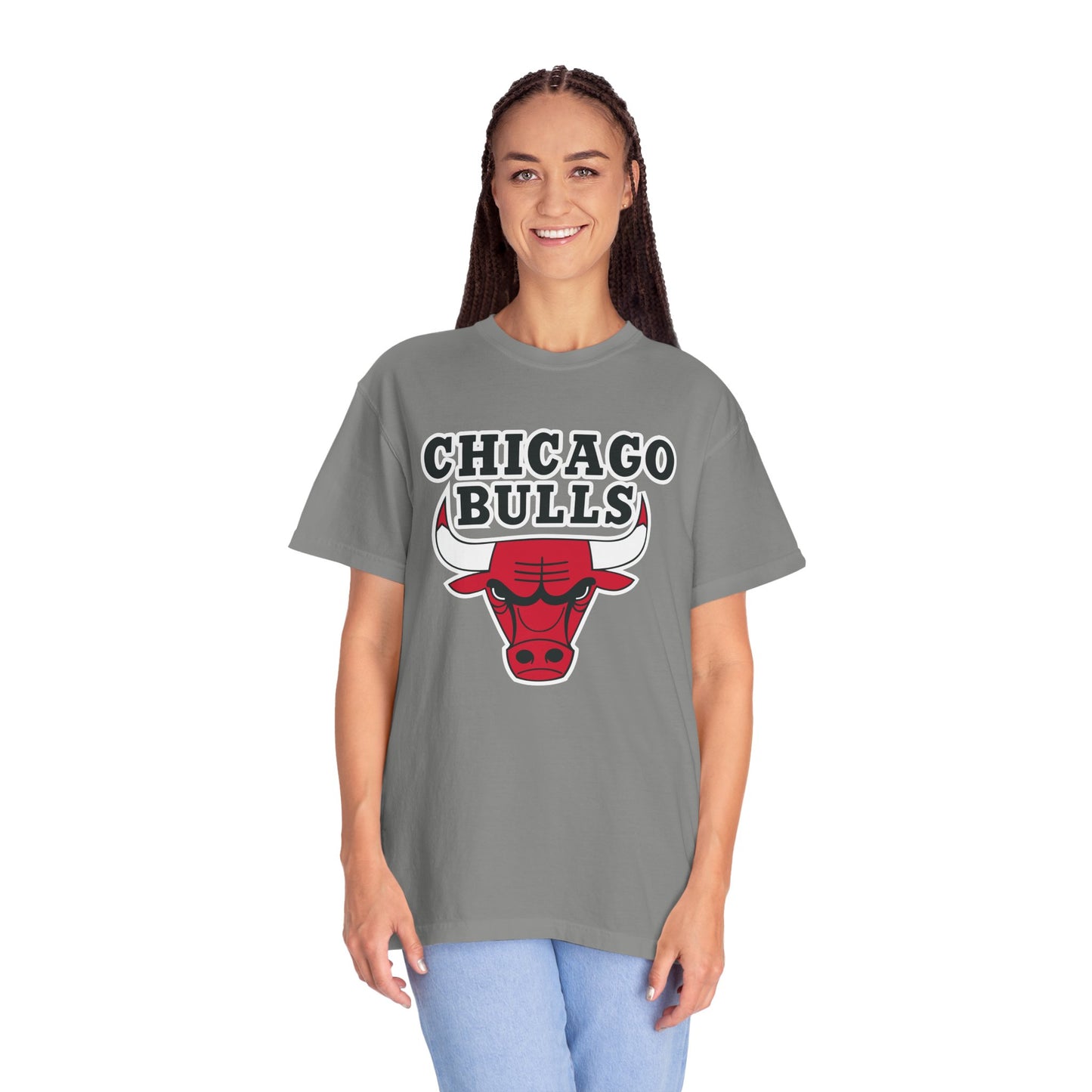 Chicago Bulls NBA Garment-Dyed T-Shirt – Premium Cotton Tee for Customization