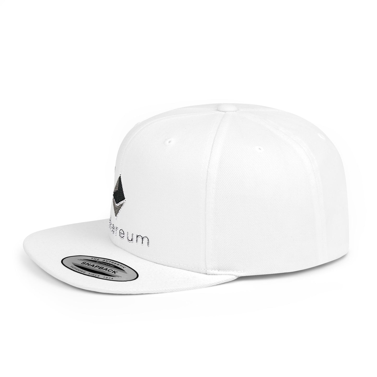 Ethereum Flat Bill Snapback – Lightweight, Custom Fit, Premium Quality