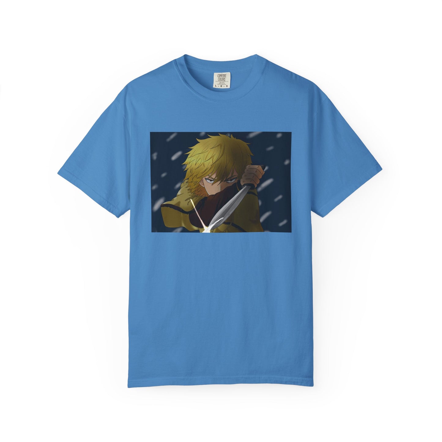 Vinland Saga Thorfinn 8K Garment-Dyed T-Shirt – Premium Cotton Tee for Customization