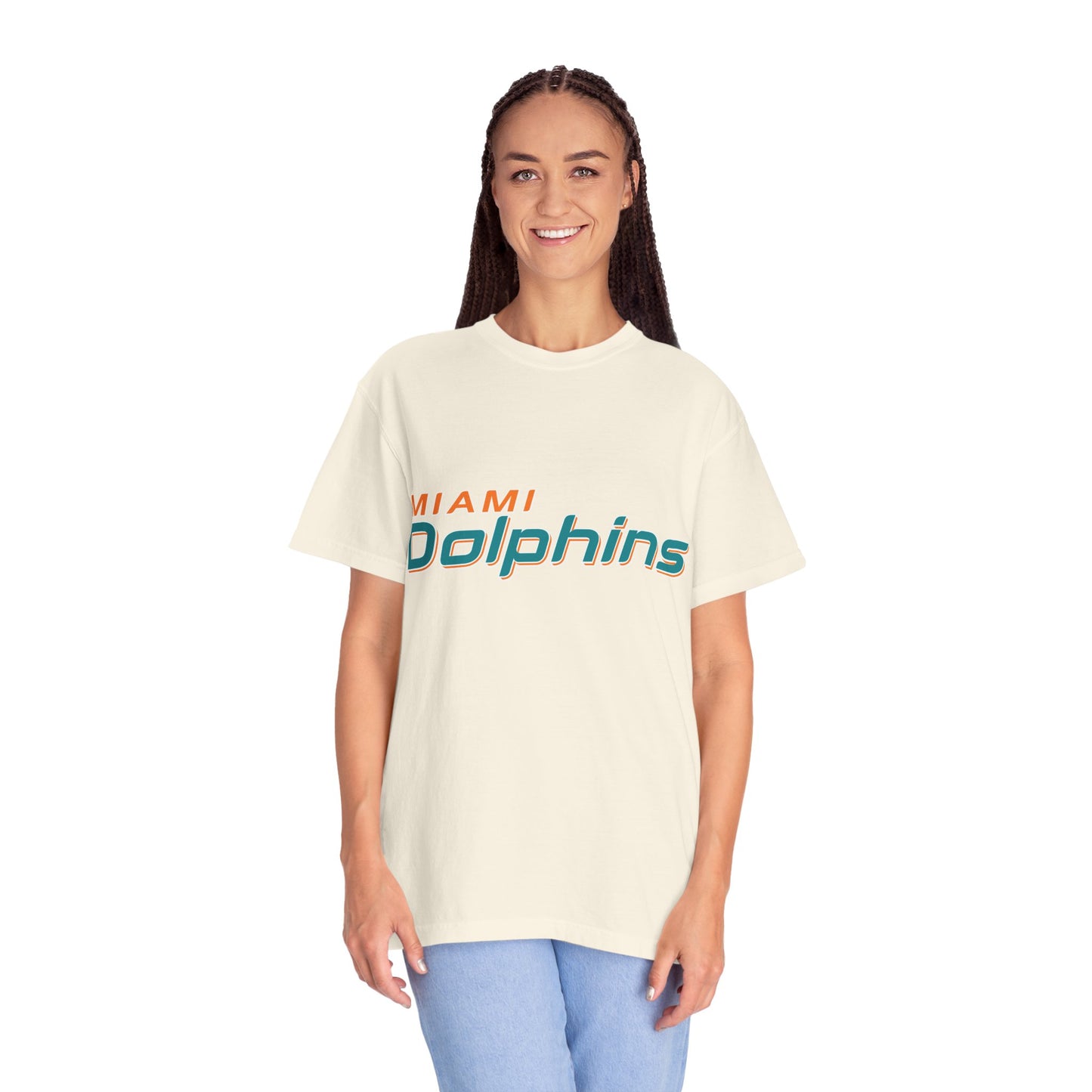 Miami Dolphins Garment-Dyed T-Shirt – Premium Cotton Tee for Customization