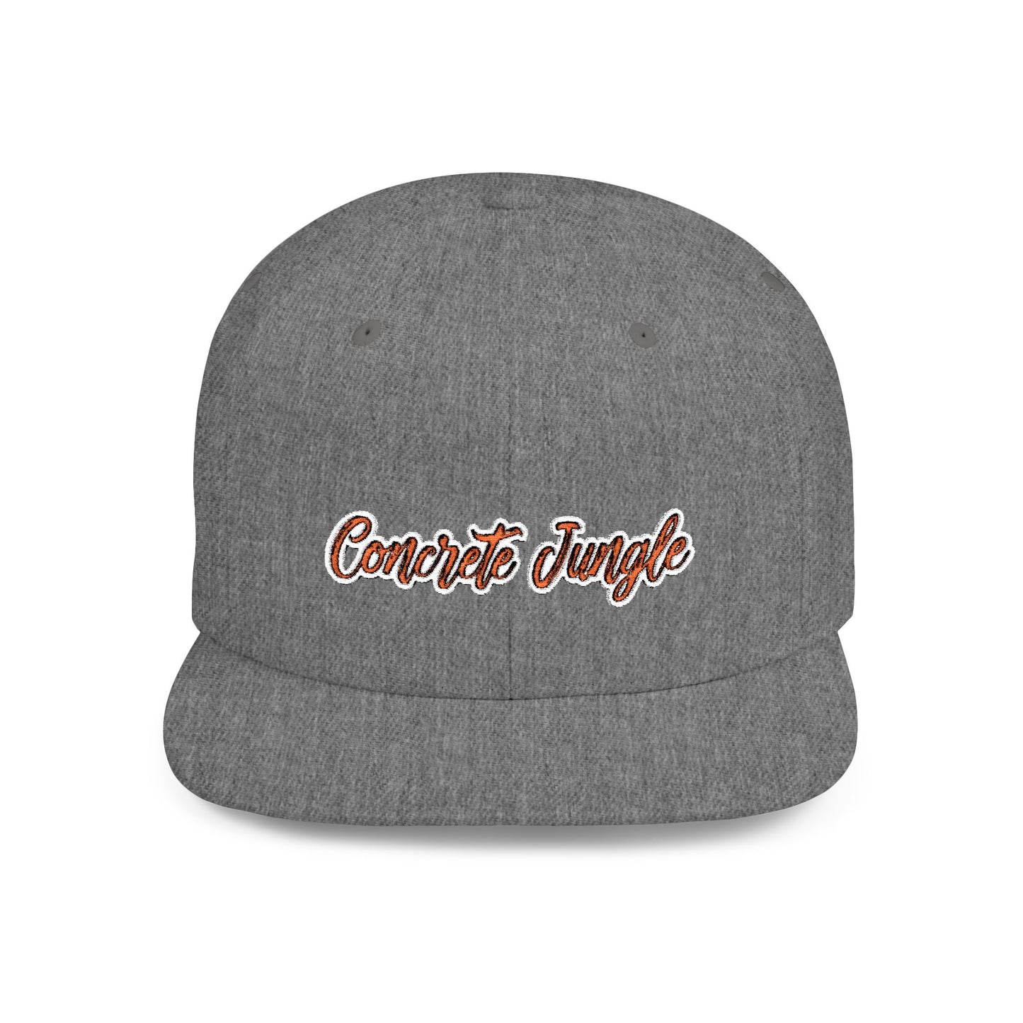 Text Concreat Jungle Flat Bill Snapback – Lightweight, Custom Fit, Premium Quality