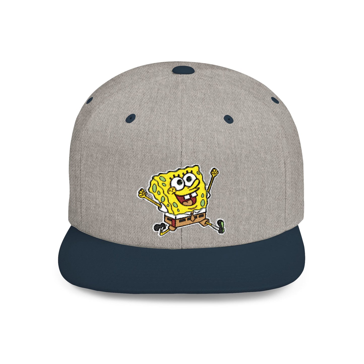 SpongeBob SquarePants Himself Flat Bill Snapback – Lightweight, Custom Fit, Premium Quality