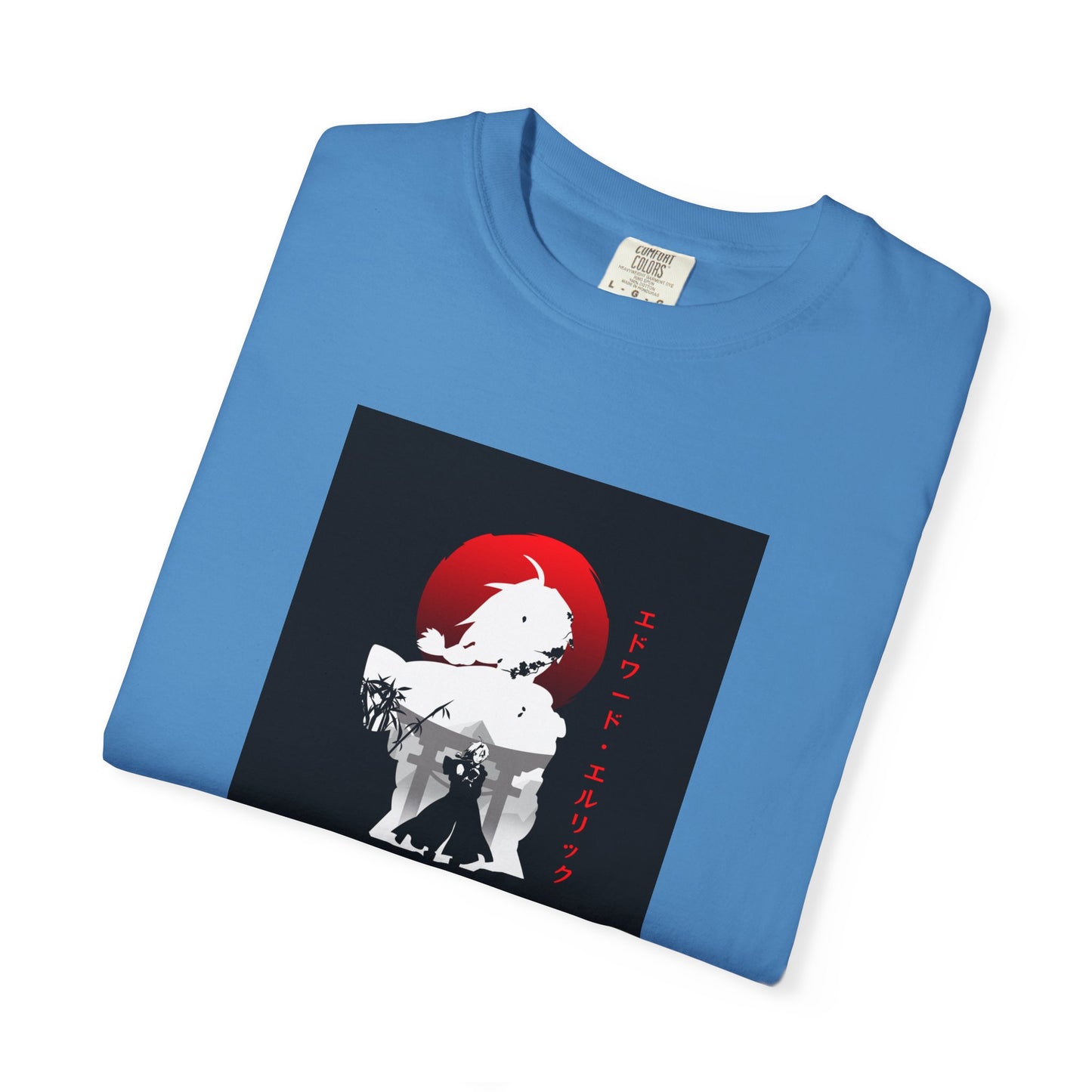 Fullmetal Alchemist Edward Eric Garment-Dyed T-Shirt – Premium Cotton Tee for Customization