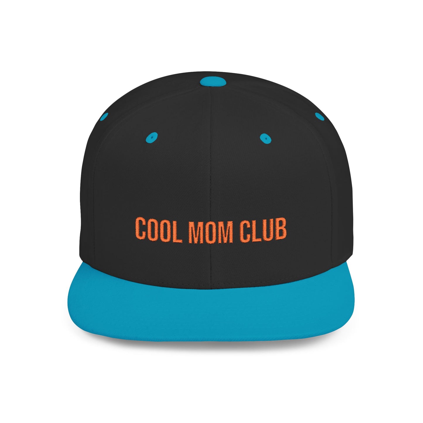 Text Cool Mom Club Flat Bill Snapback – Lightweight, Custom Fit, Premium Quality