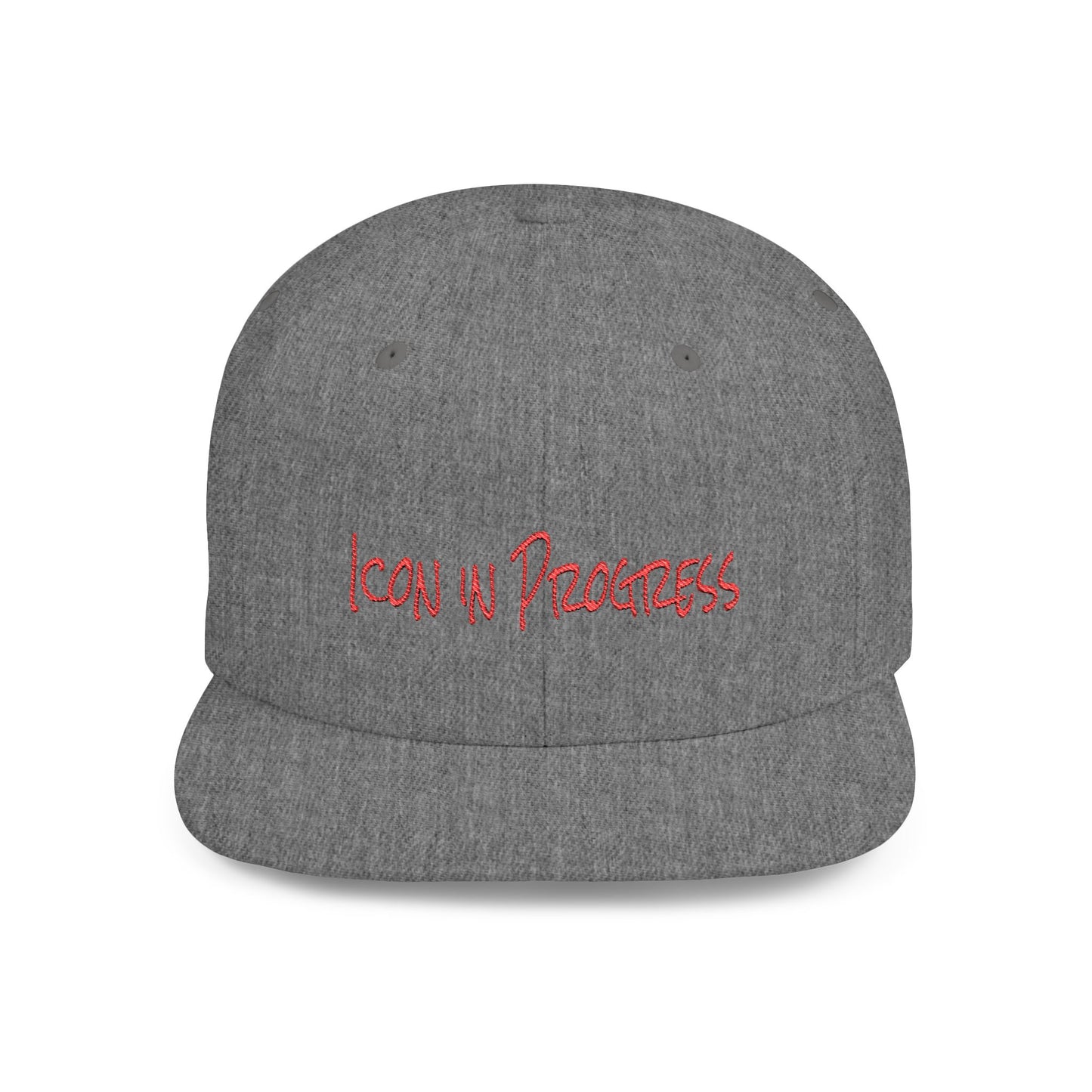 Text Icon in Progress Flat Bill Snapback – Lightweight, Custom Fit, Premium Quality