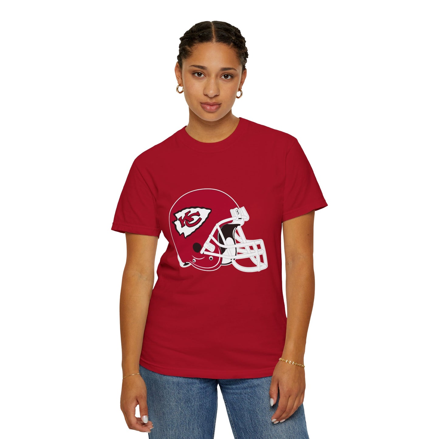 Kansas City Chiefs Football Fans Garment-Dyed T-Shirt – Premium Cotton Tee for Customization