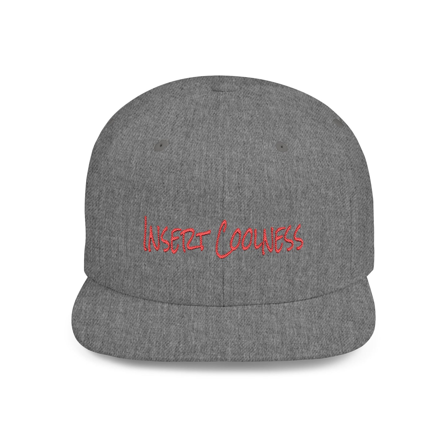 Text Insert Coolness Flat Bill Snapback – Lightweight, Custom Fit, Premium Quality