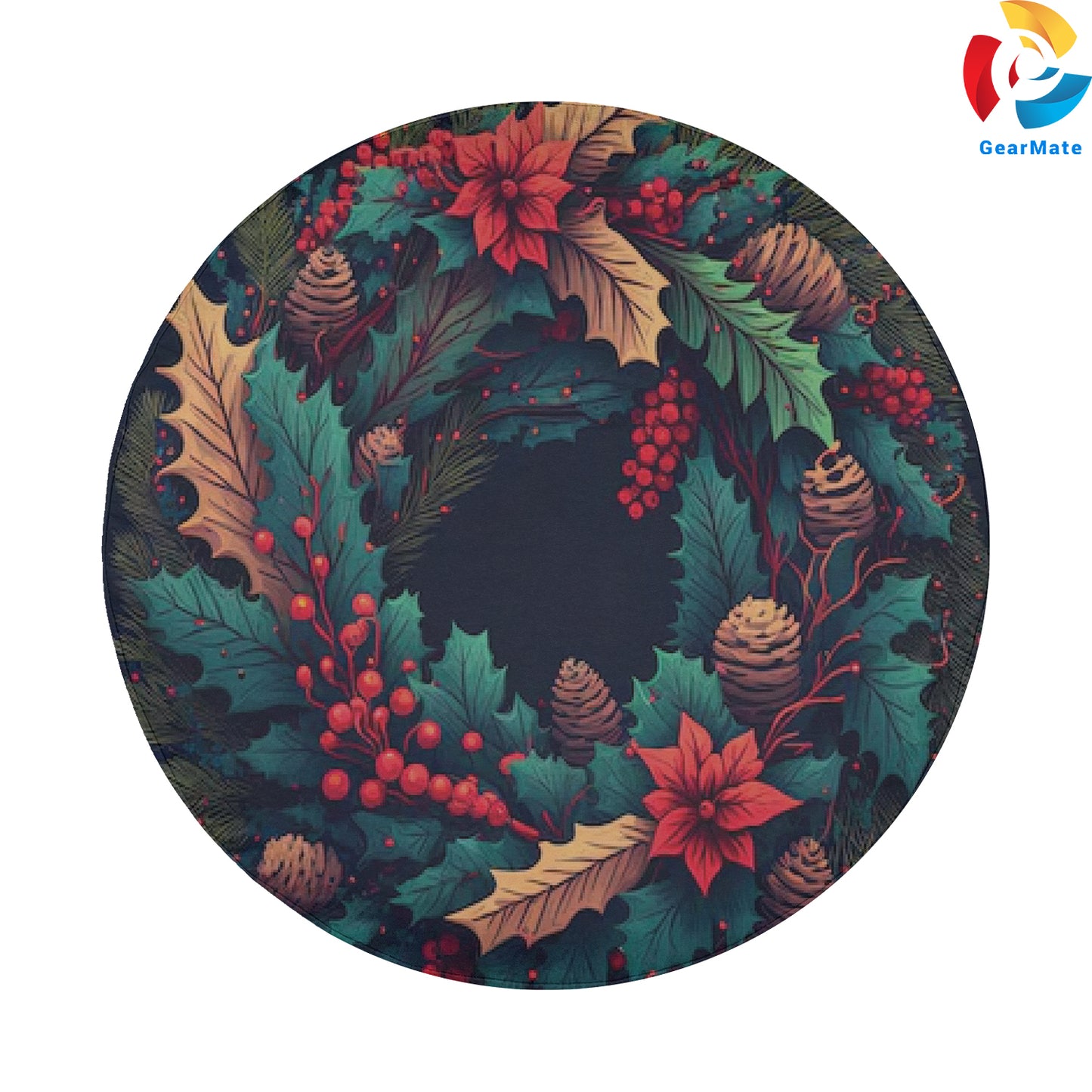 Merry Christmas 2024 Christmas Wreath Spare Tire Cover – Premium Waterproof UV Resistant Protector