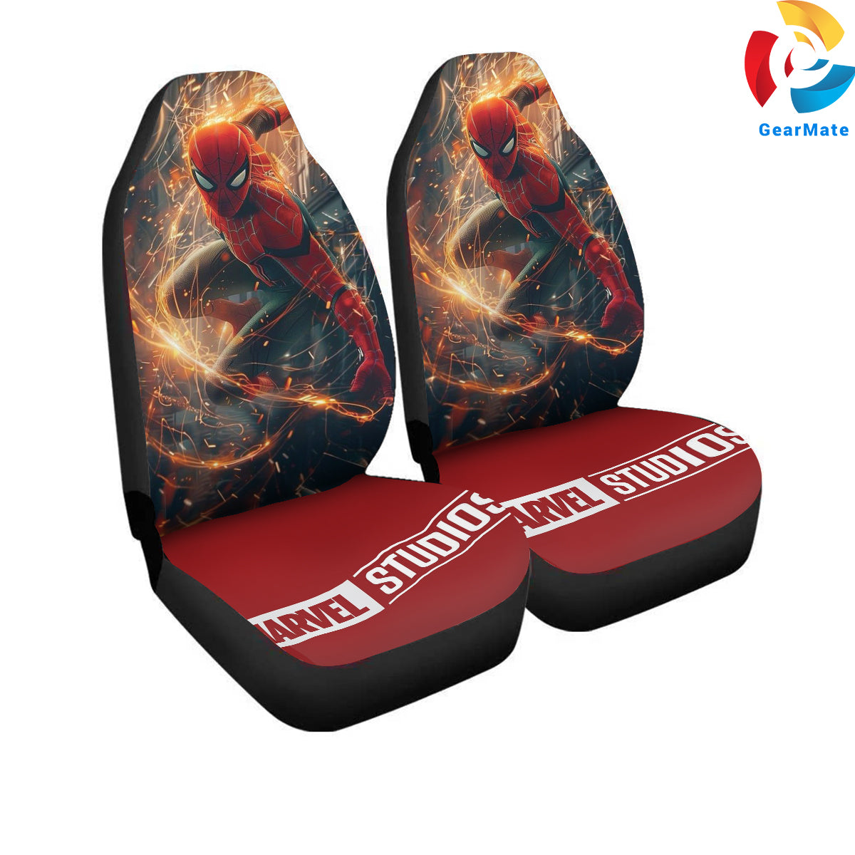 Marvel Spiderman Marvel Legends Car Seat Covers – High Quality Graphic and Polar Fleece Protector Set