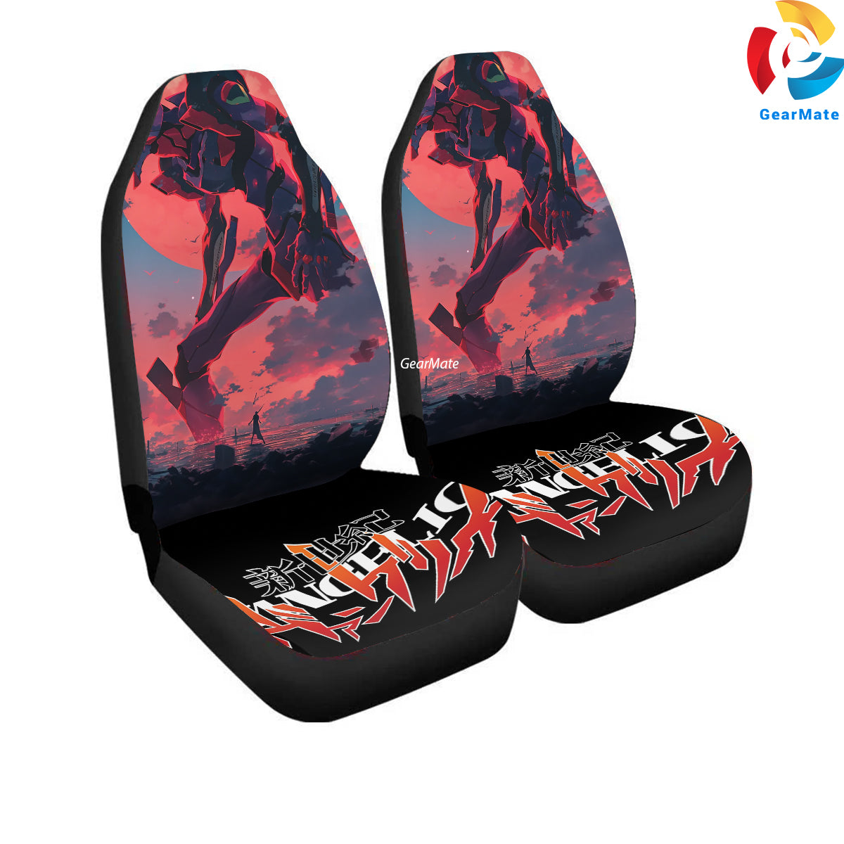 Neon Genesis Evangelion Car Seat Covers – High Quality Graphic and Polar Fleece Protector Set