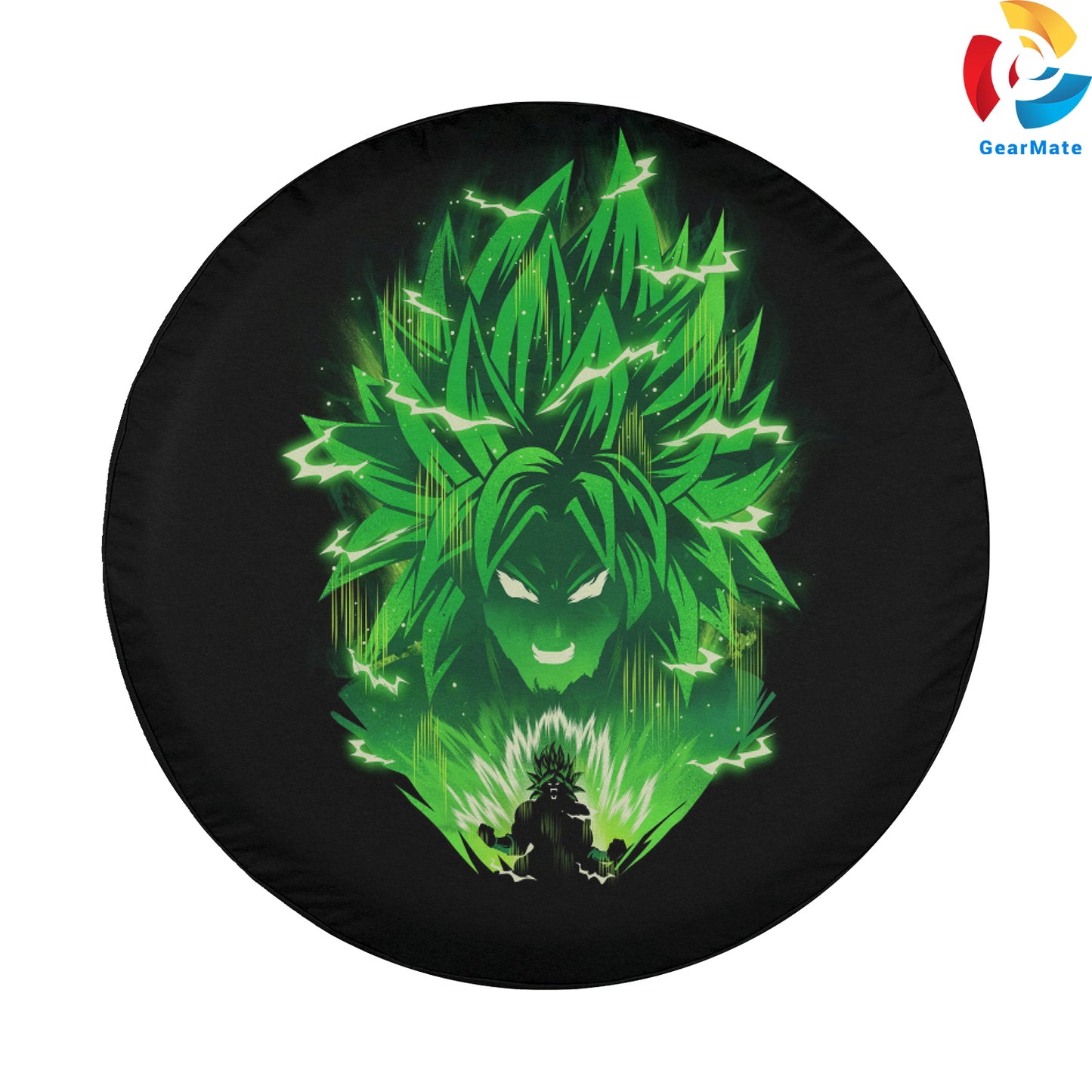 Dragon Ball Broly Green Spare Tire Cover – Premium Waterproof UV-Resistant Protector