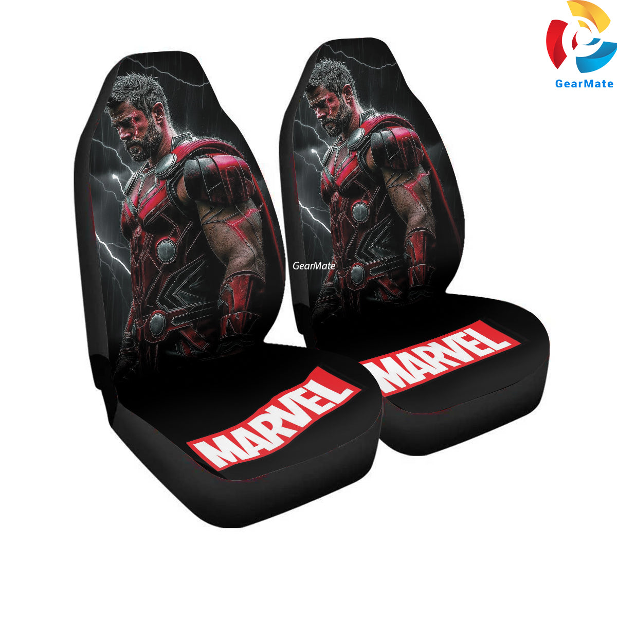 Marvel Thor Car Seat Covers – High Quality Graphic and Polar Fleece Protector Set