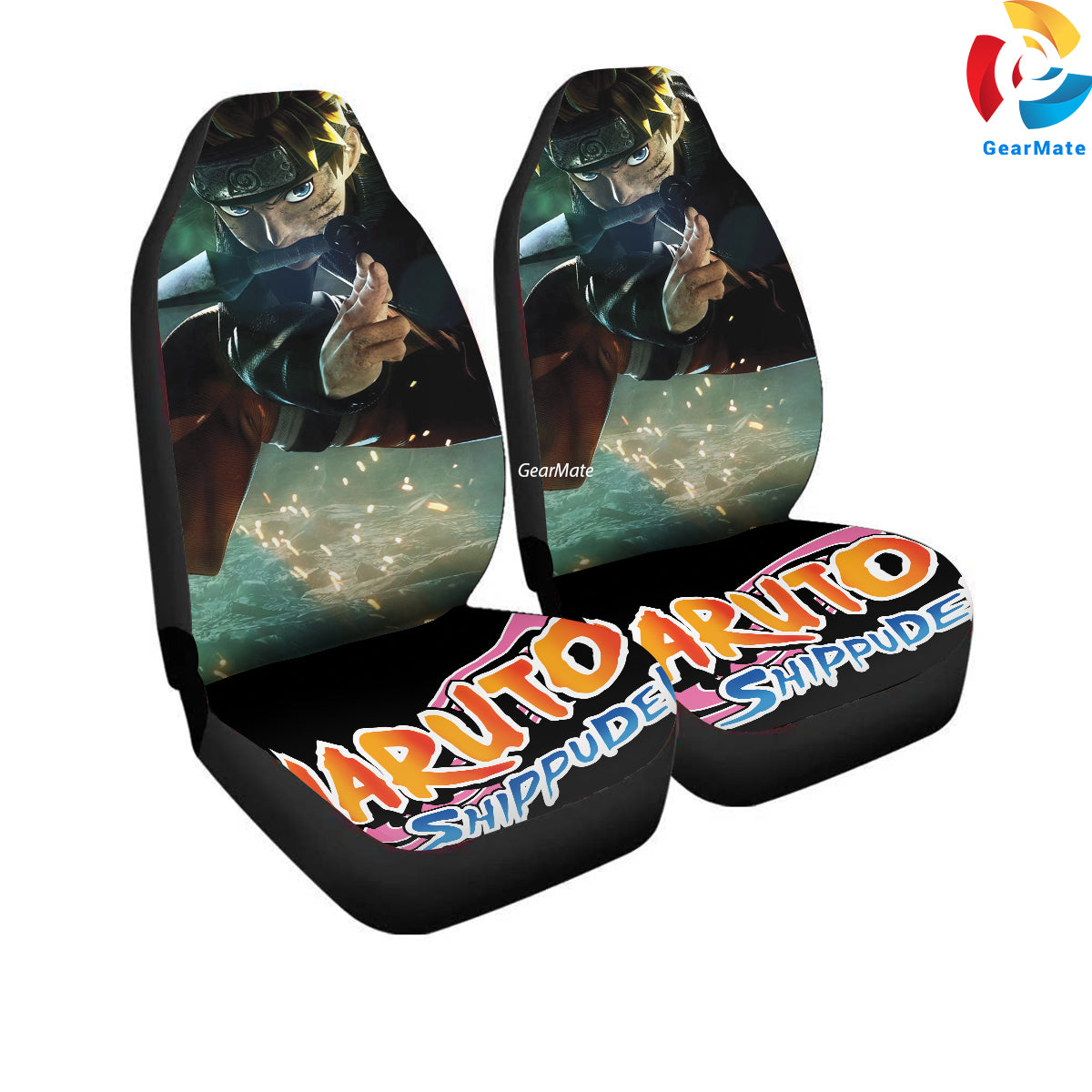 Naruto Action Car Seat Covers – High Quality Graphic and Polar Fleece Protector Set