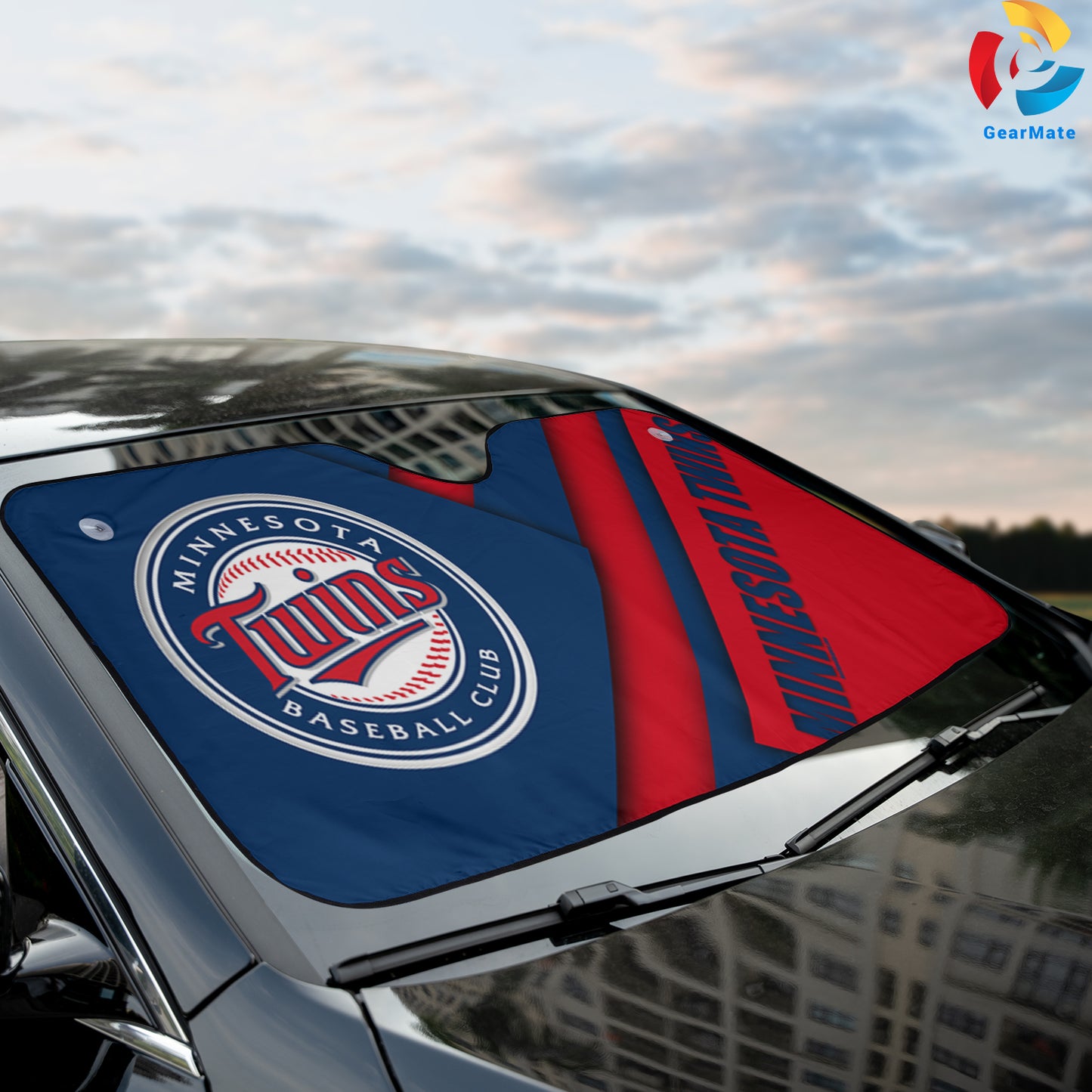 Minnesota Twins MLB Baseball Reflective Car Sunshade – Premium Heat & UV Protection, Universal Fit