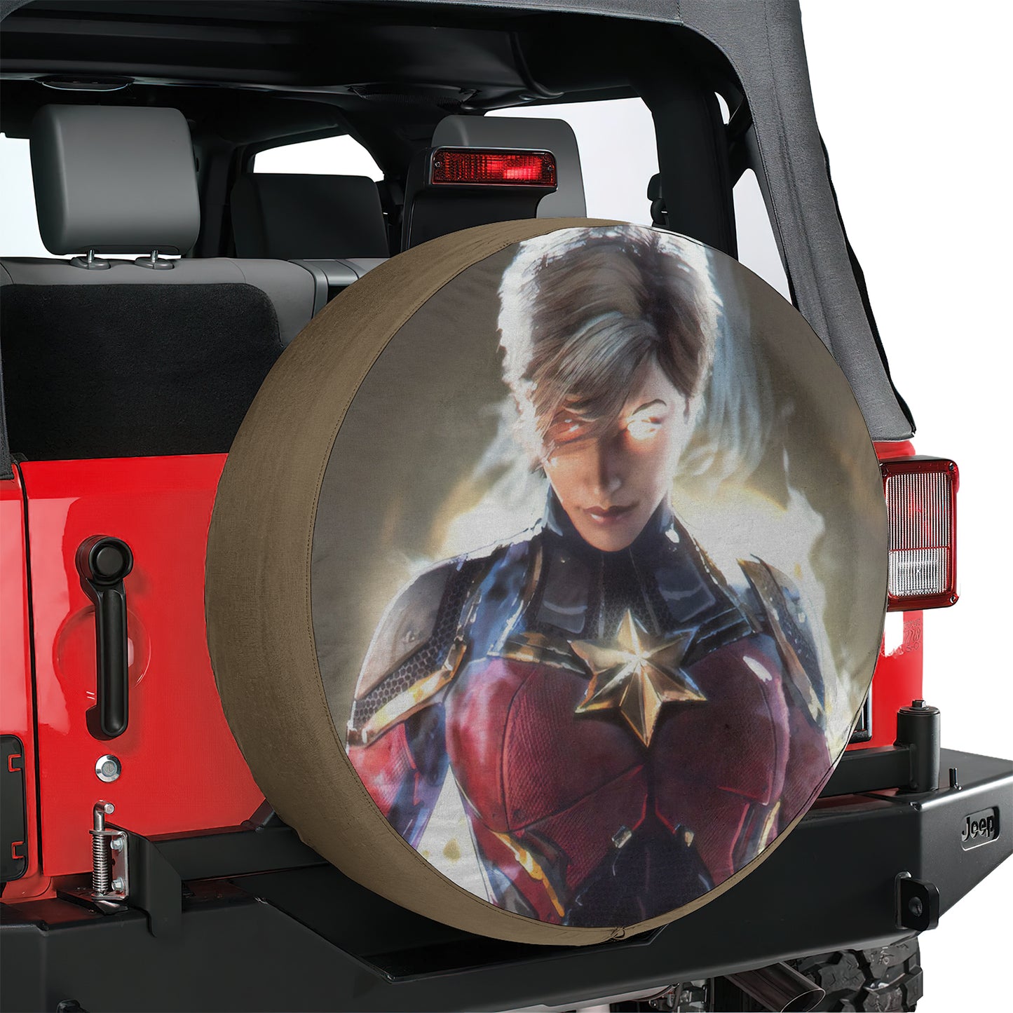 Marvel Captain Marvel Heroes Spare Tire Cover – Premium Waterproof UV Resistant Protector