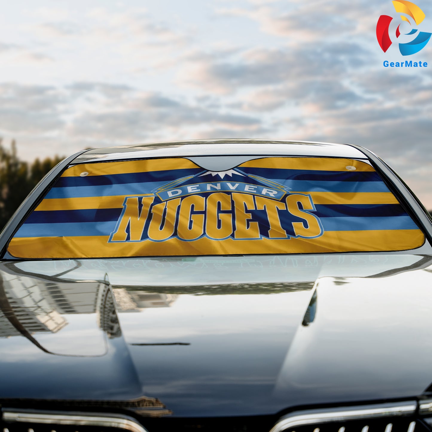 Denver Nuggets Team Reflective Car Sunshade – Premium Heat & UV Protection, Universal Fit