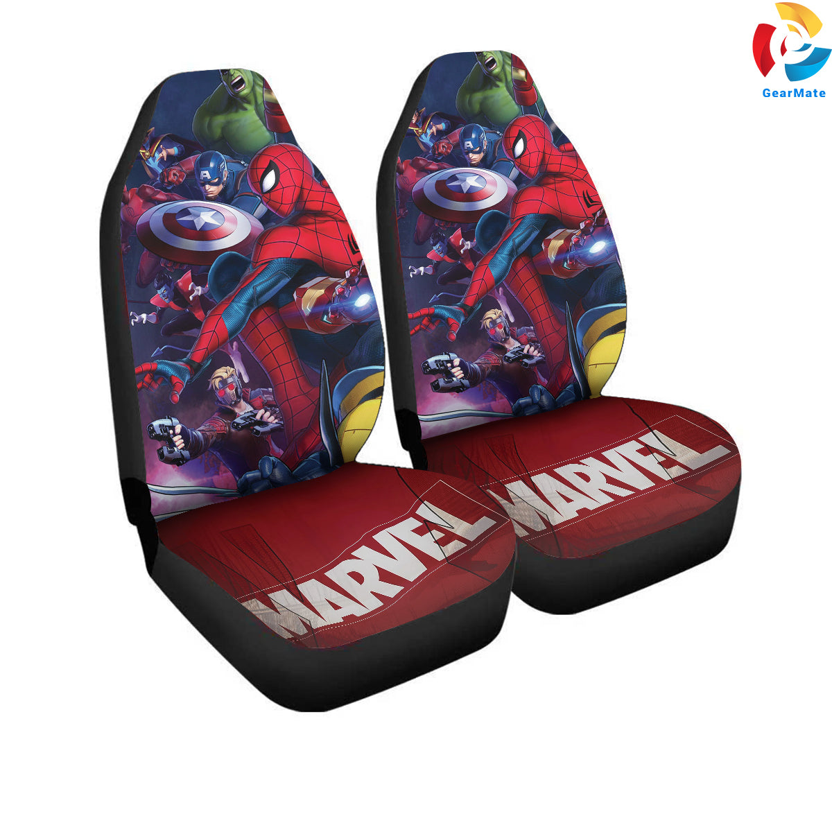 Marvel Heroes Car Seat Covers – High Quality Graphic and Polar Fleece Protector Set