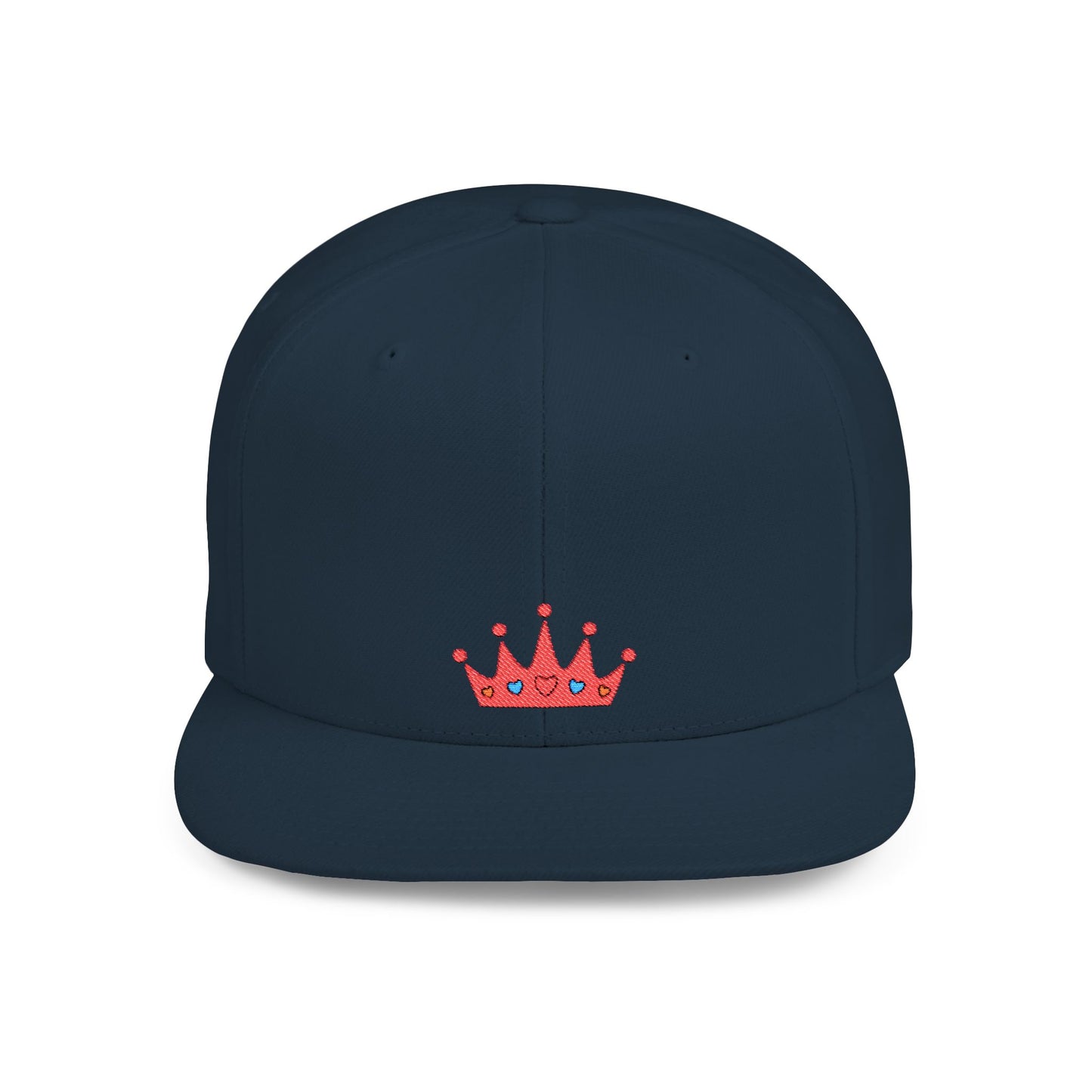 Icons Embroidered Crown Jewel Flat Bill Snapback – Lightweight, Custom Fit, Premium Quality