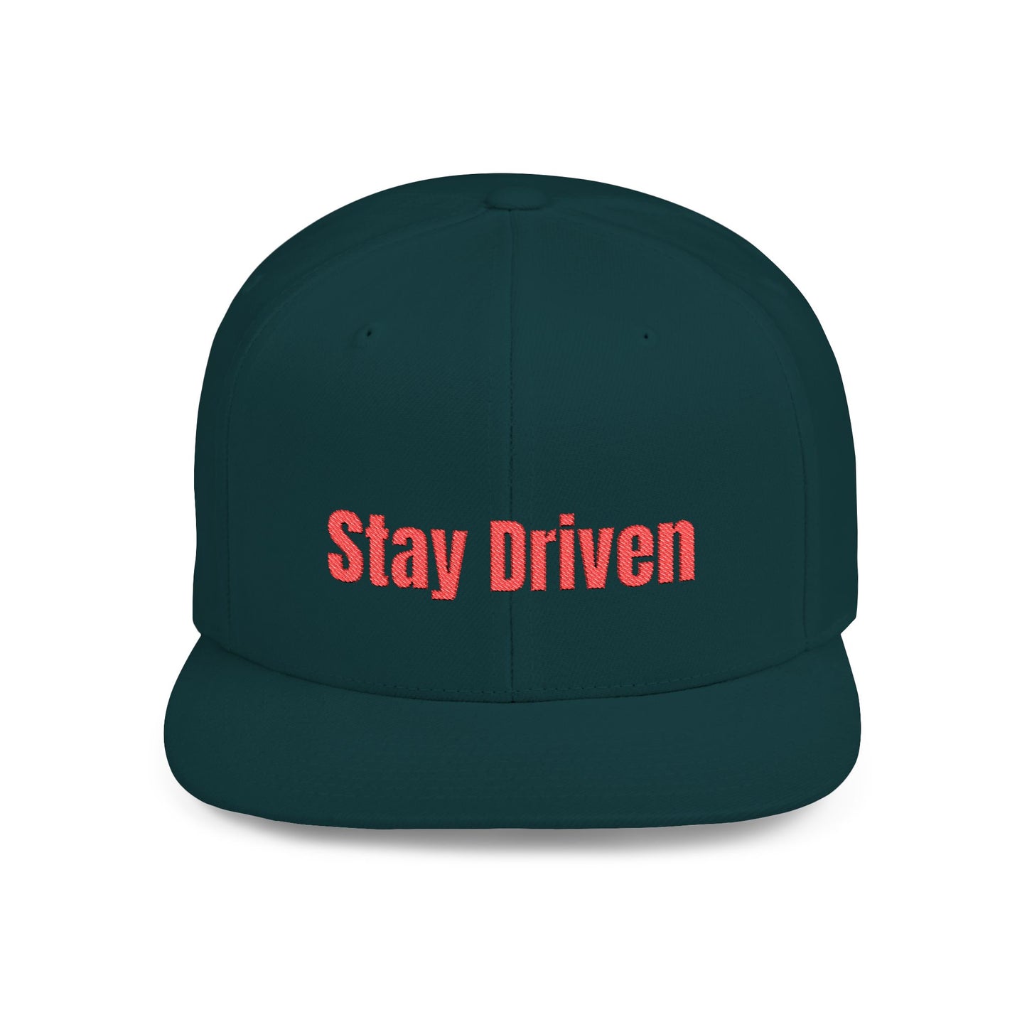 Text Stay Driven Flat Bill Snapback – Lightweight, Custom Fit, Premium Quality
