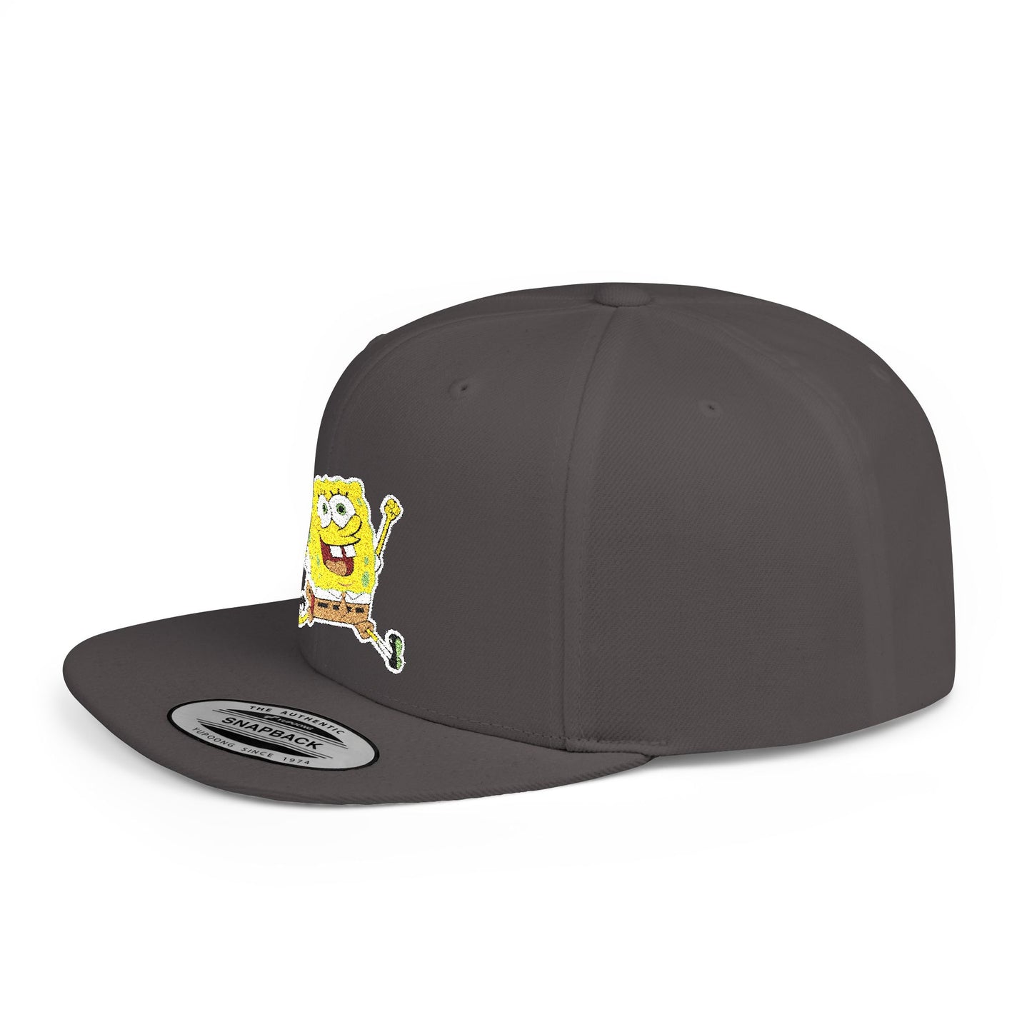 SpongeBob SquarePants Himself Flat Bill Snapback – Lightweight, Custom Fit, Premium Quality