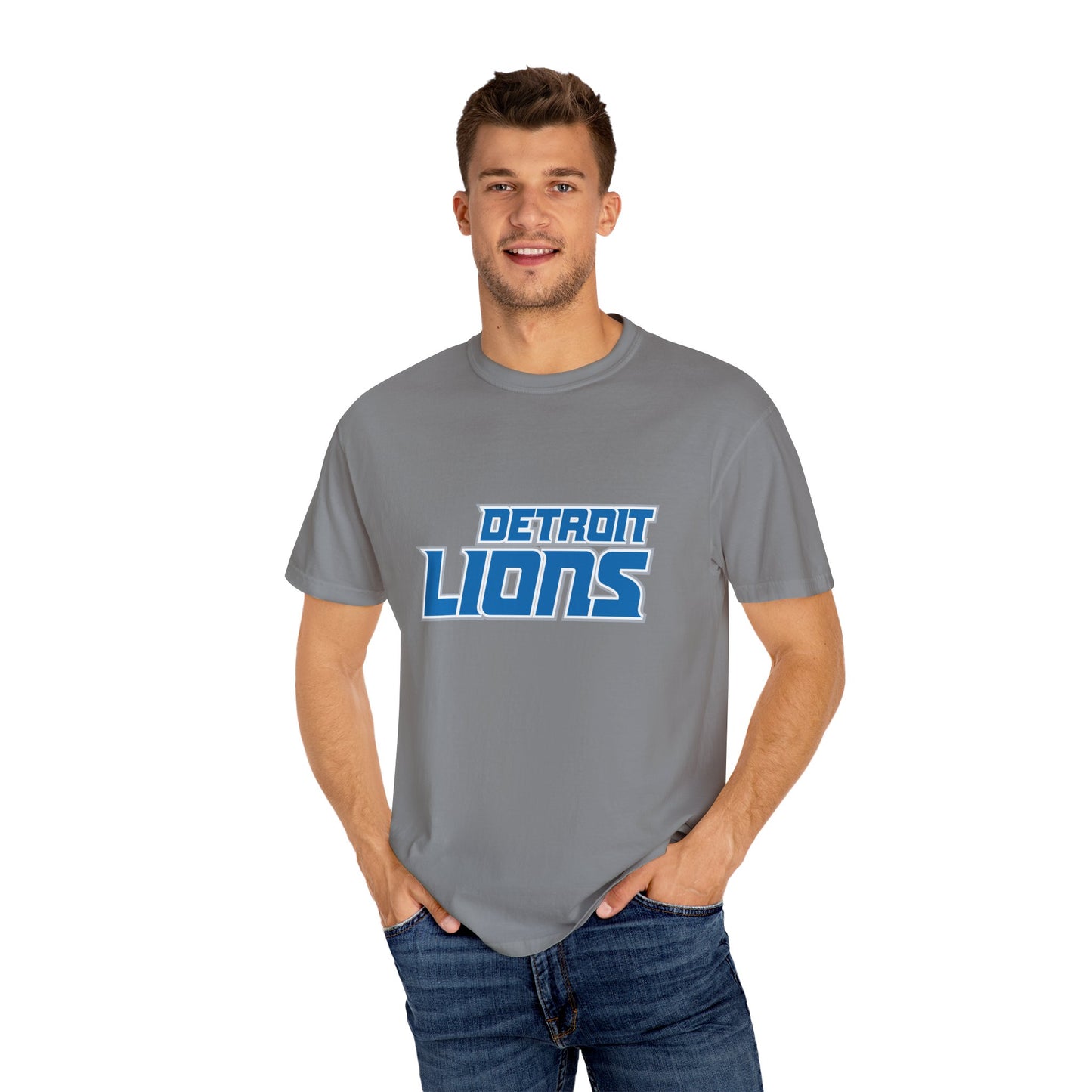 Detroit Lions Merchandise Garment-Dyed T-Shirt – Premium Cotton Tee for Customization