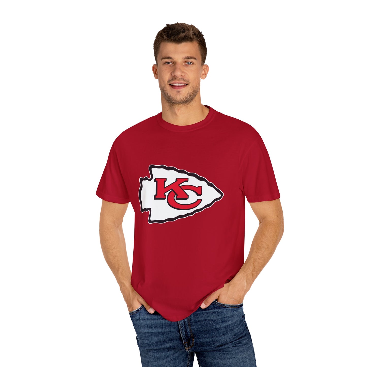 Kansas City Chiefs Collectibles Garment-Dyed T-Shirt – Premium Cotton Tee for Customization