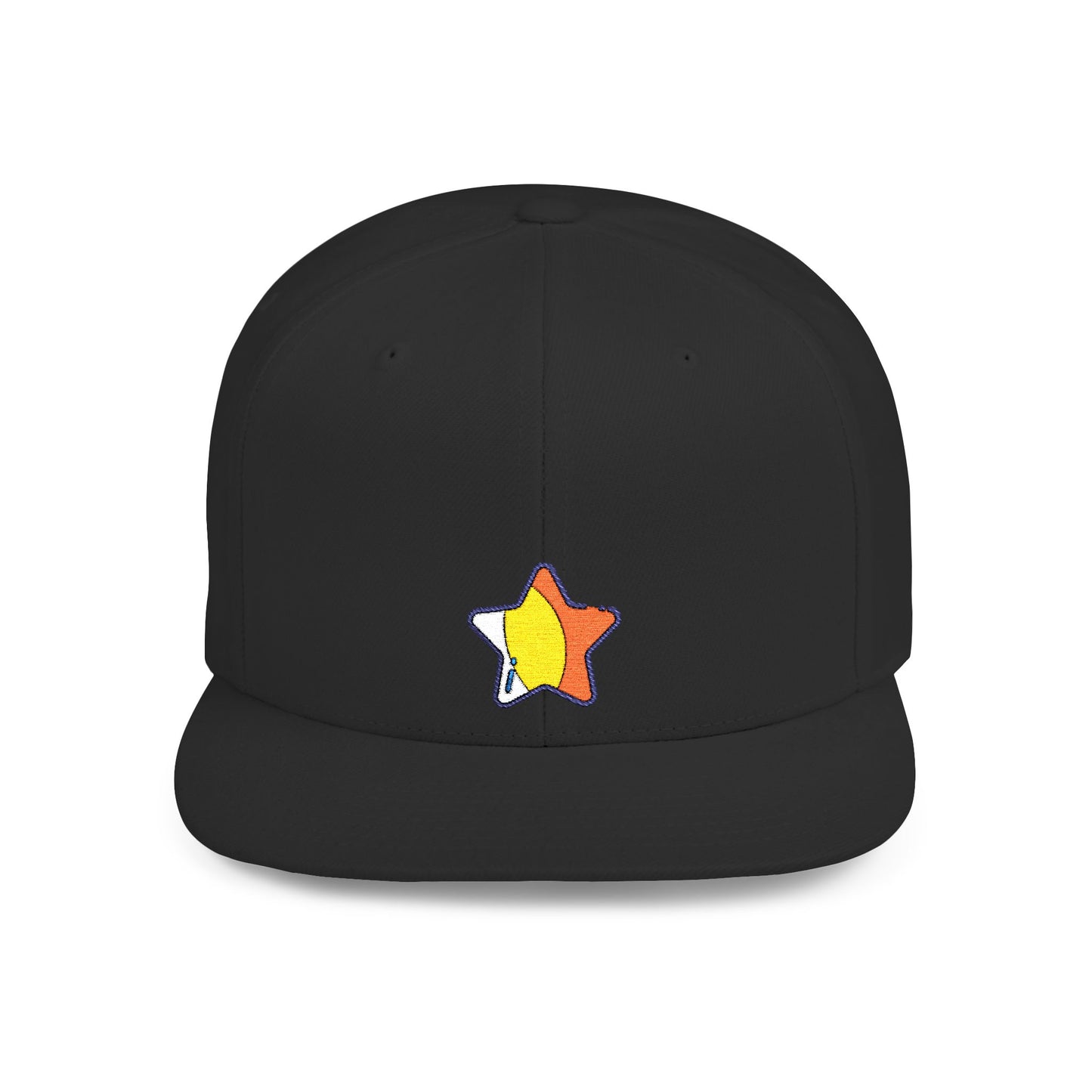 Icons Embroidered Star Yellow Flat Bill Snapback – Lightweight, Custom Fit, Premium Quality