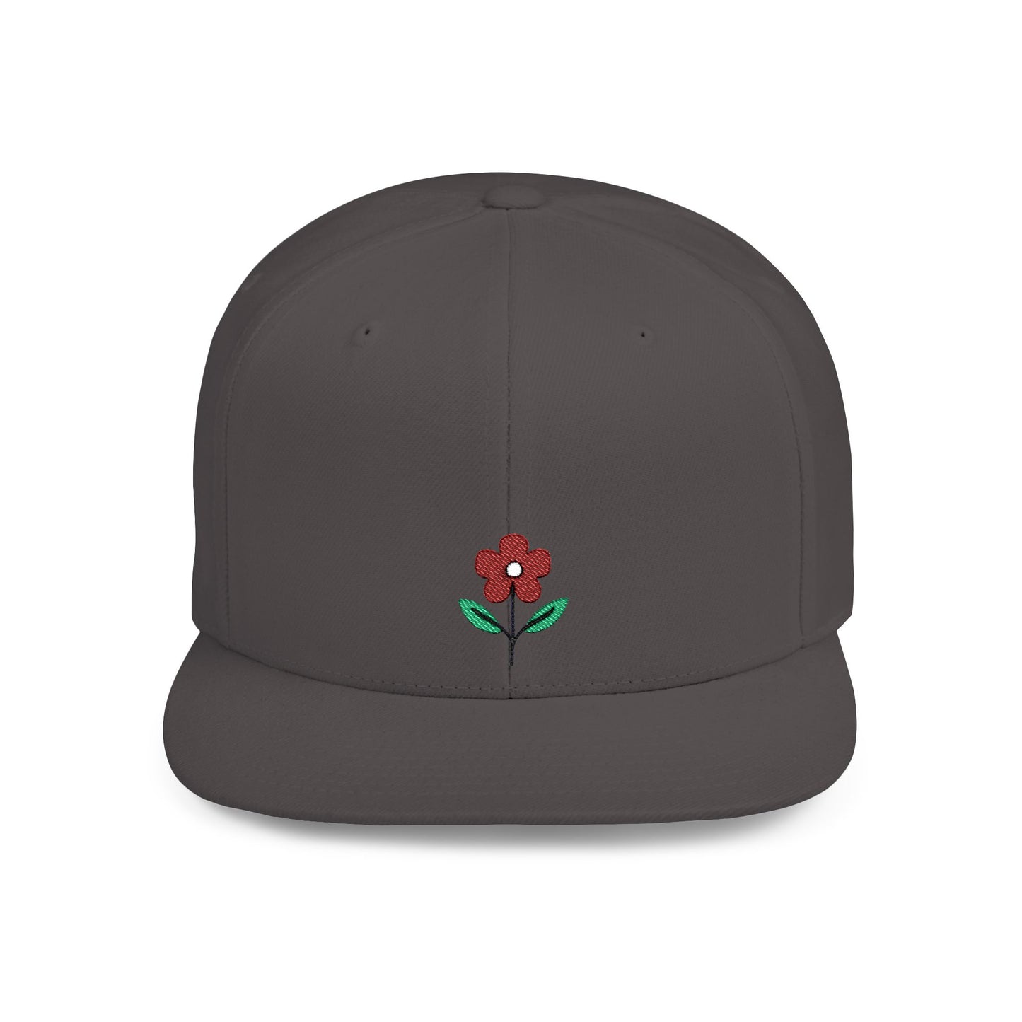 Icons Embroidered Flower 2 Flat Bill Snapback – Lightweight, Custom Fit, Premium Quality