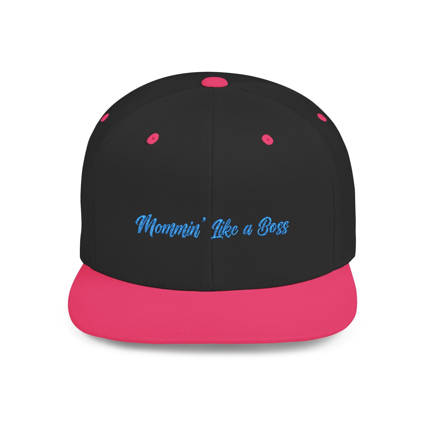 Text Mommin’ Like a Boss Flat Bill Snapback – Lightweight, Custom Fit, Premium Quality