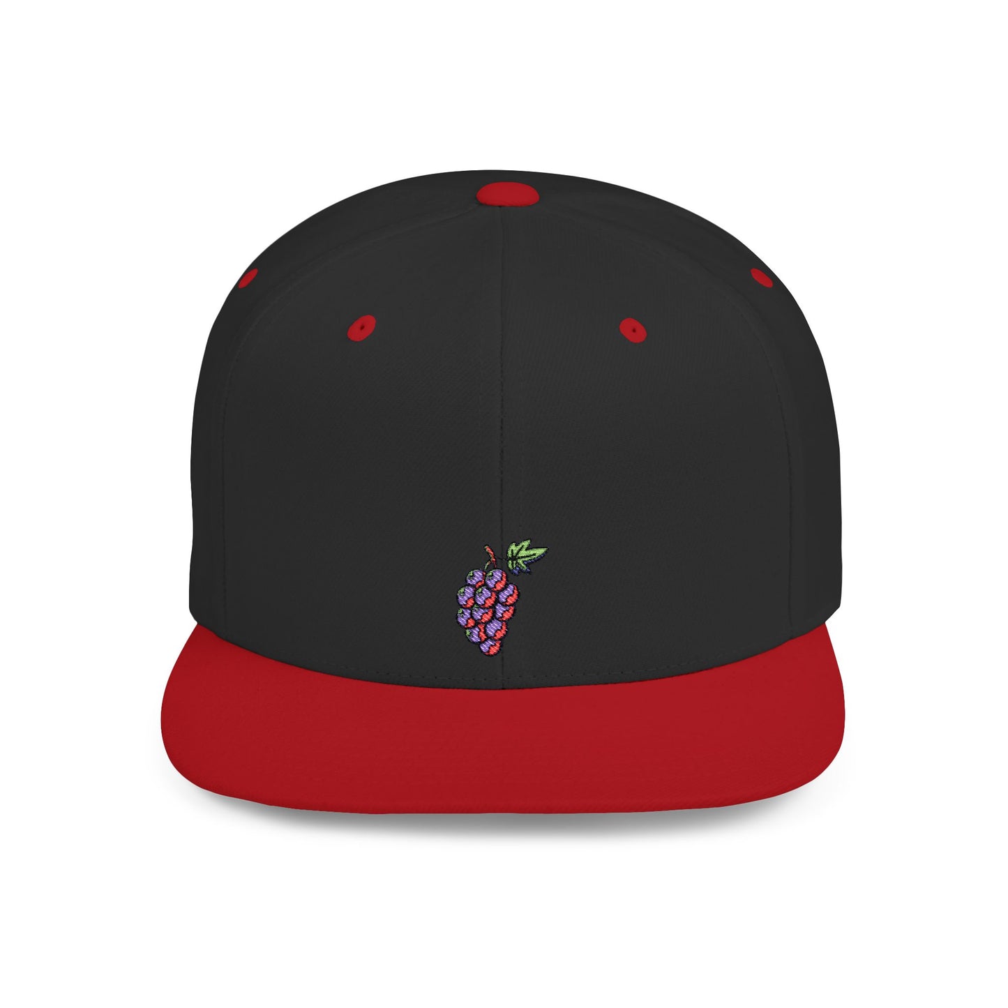 Icons Embroidered Grapes Flat Bill Snapback – Lightweight, Custom Fit, Premium Quality