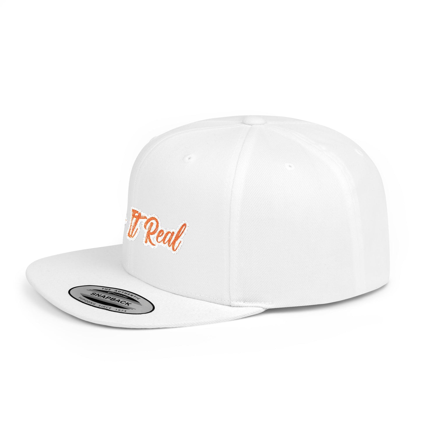 Text Keep It Real Flat Bill Snapback – Lightweight, Custom Fit, Premium Quality