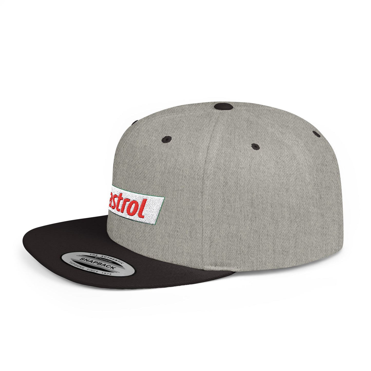 Castrol Flat Bill Snapback – Lightweight, Custom Fit, Premium Quality