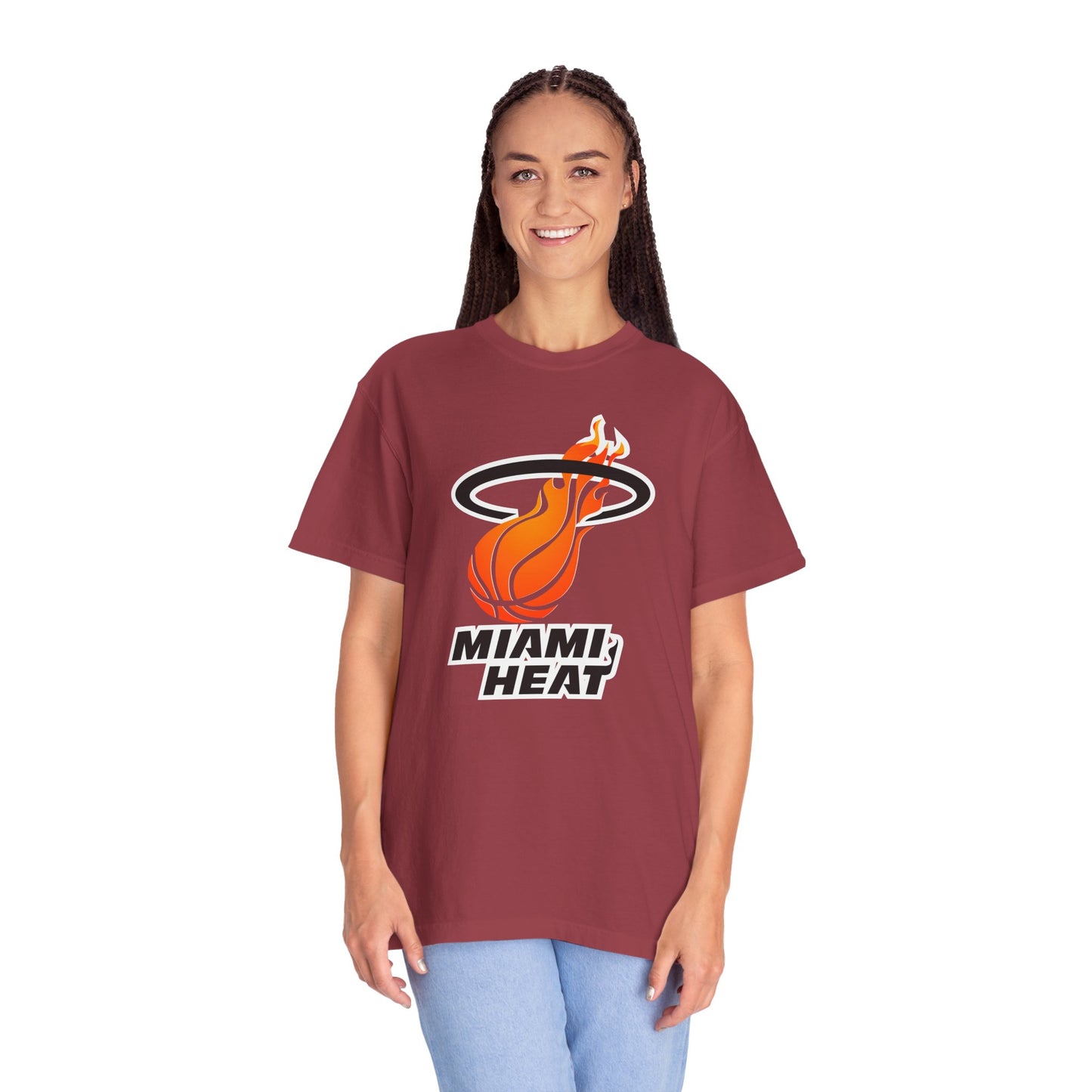 Miami Heat NBA Fans Garment-Dyed T-Shirt – Premium Cotton Tee for Customization