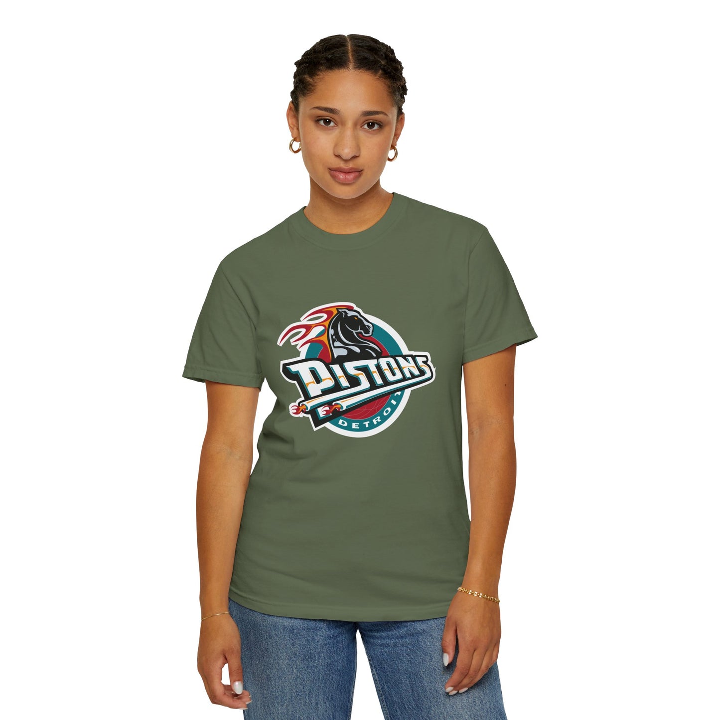 Detroit Pistons Basketball Life Garment-Dyed T-Shirt – Premium Cotton Tee for Customization