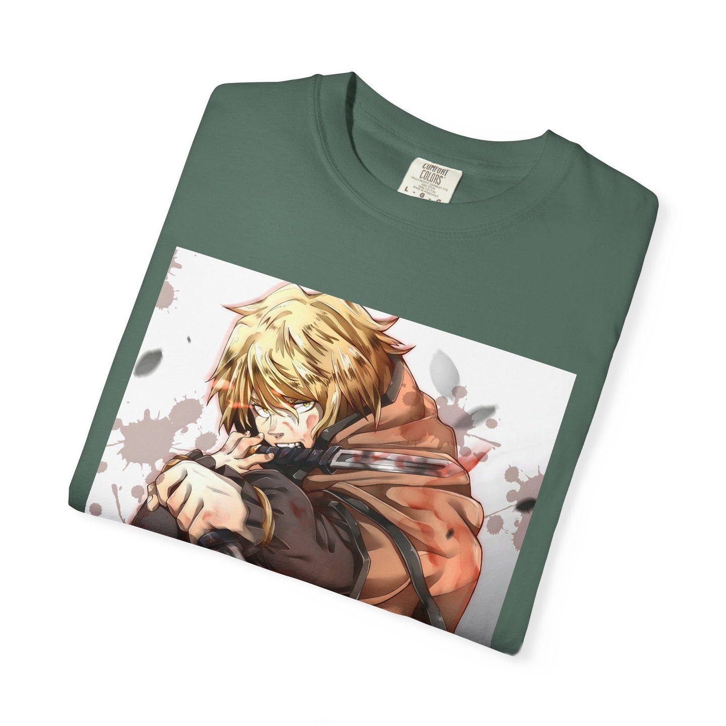 Vinland Saga Manga Garment-Dyed T-Shirt – Premium Cotton Tee for Customization