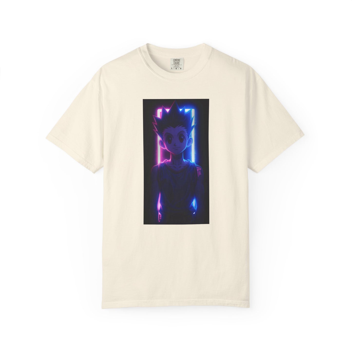 Hunter x Hunter Neon Art Garment-Dyed T-Shirt – Premium Cotton Tee for Customization