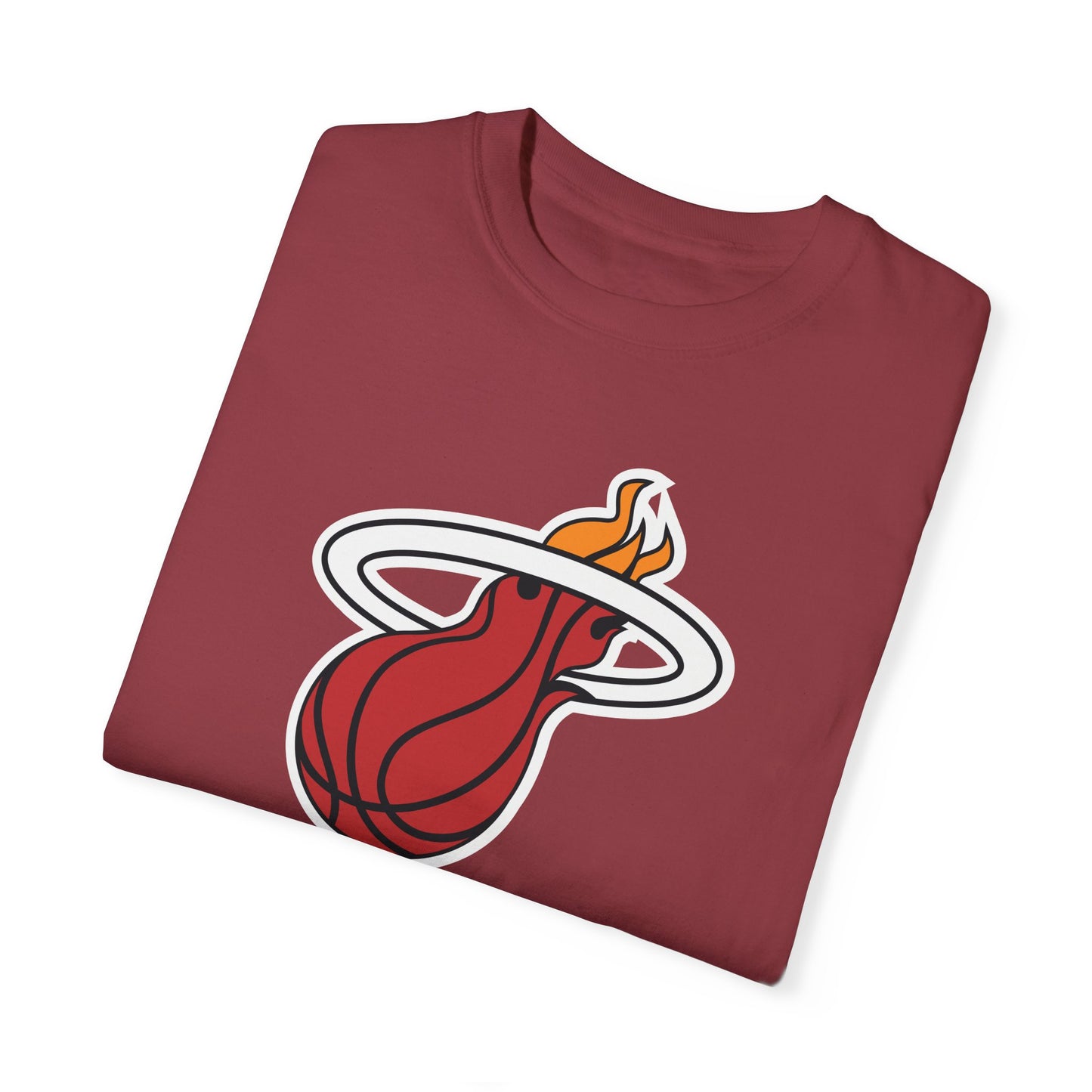 Miami Heat Street Ball Style Garment-Dyed T-Shirt – Premium Cotton Tee for Customization