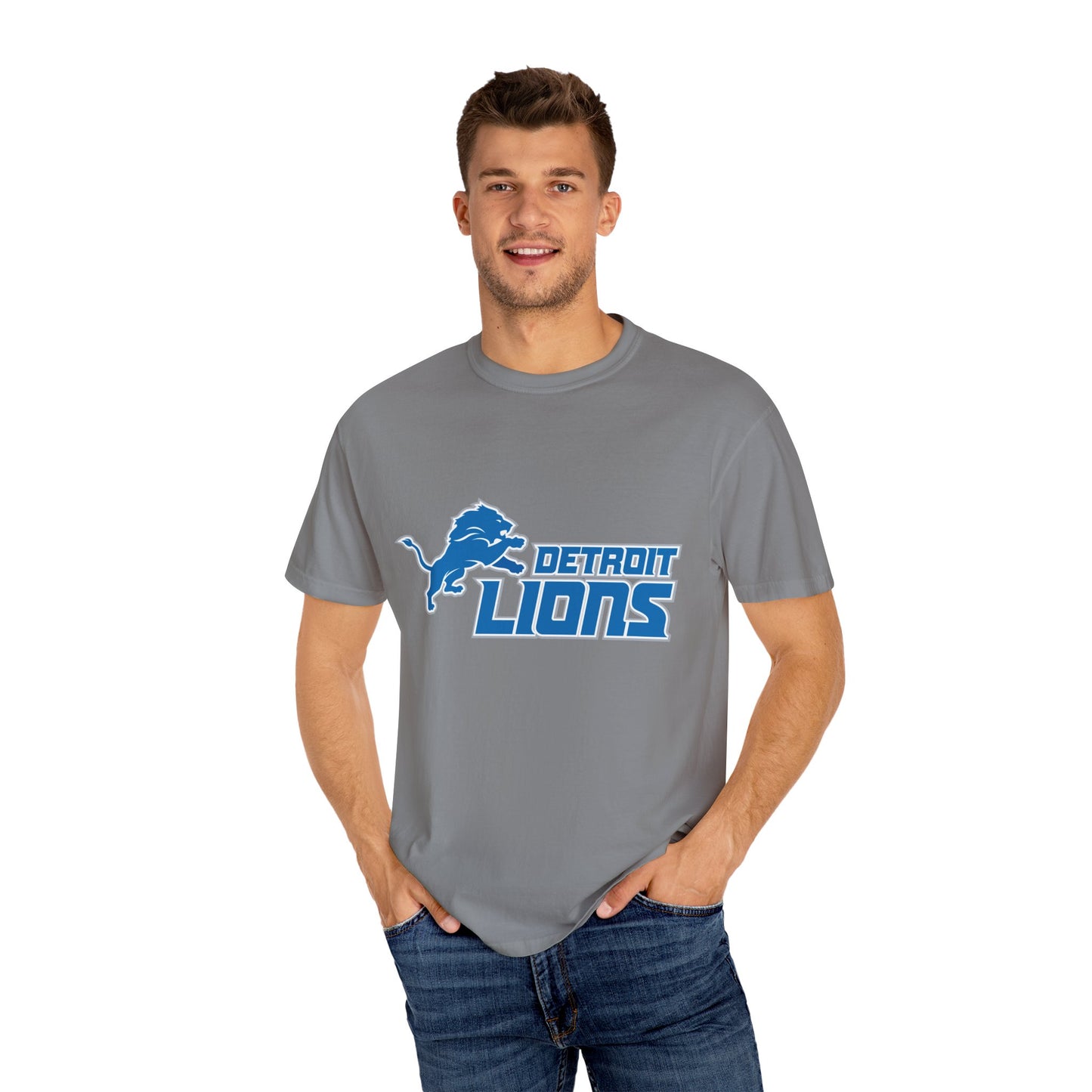 Detroit Lions Nation Garment-Dyed T-Shirt – Premium Cotton Tee for Customization