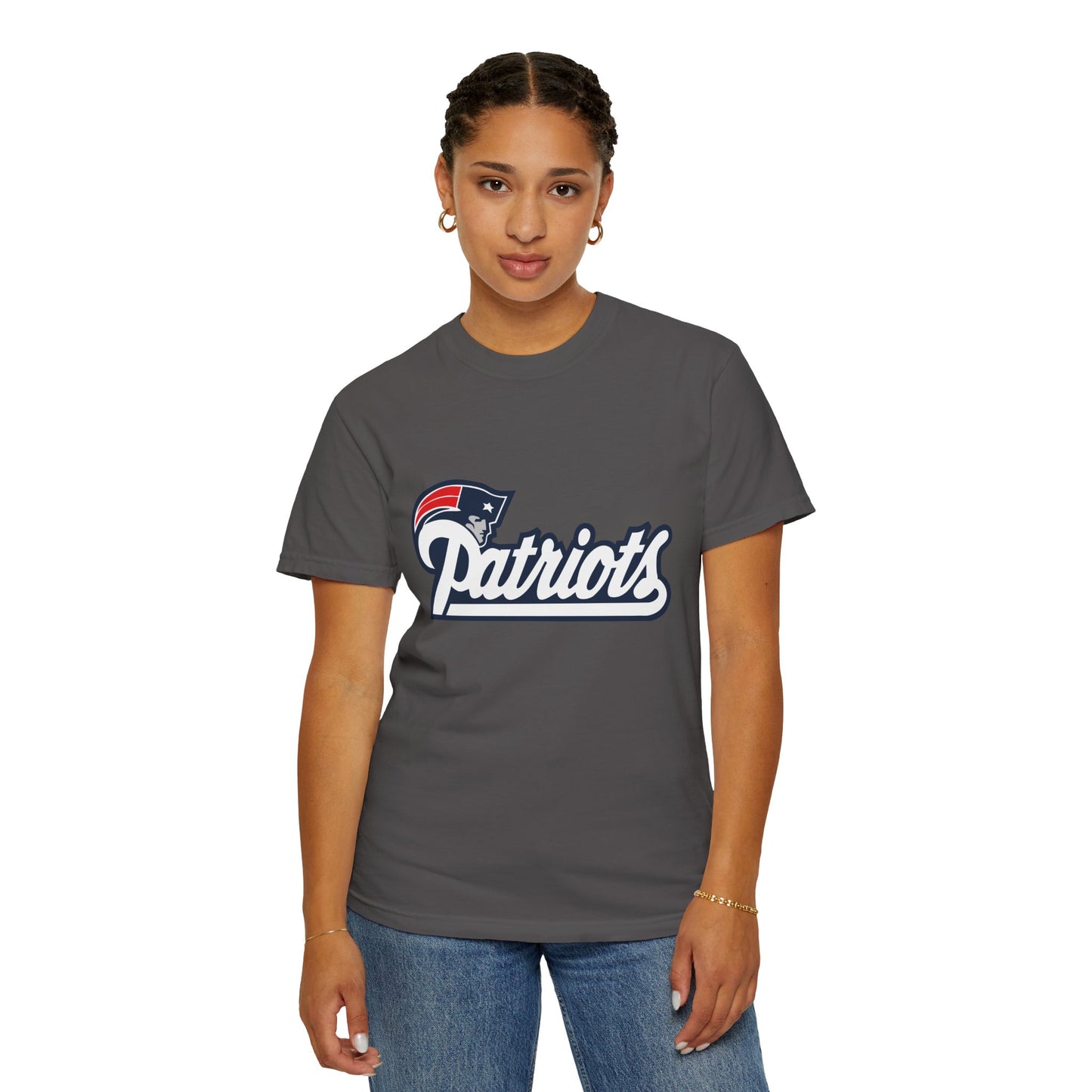 New England Patriots Fan Outfit Garment-Dyed T-Shirt – Premium Cotton Tee for Customization