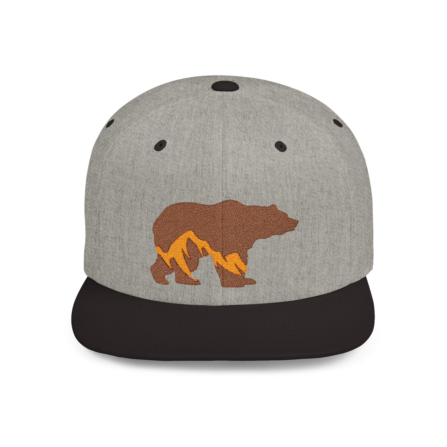 Bear Mountain Flat Bill Snapback – Lightweight, Custom Fit, Premium Quality