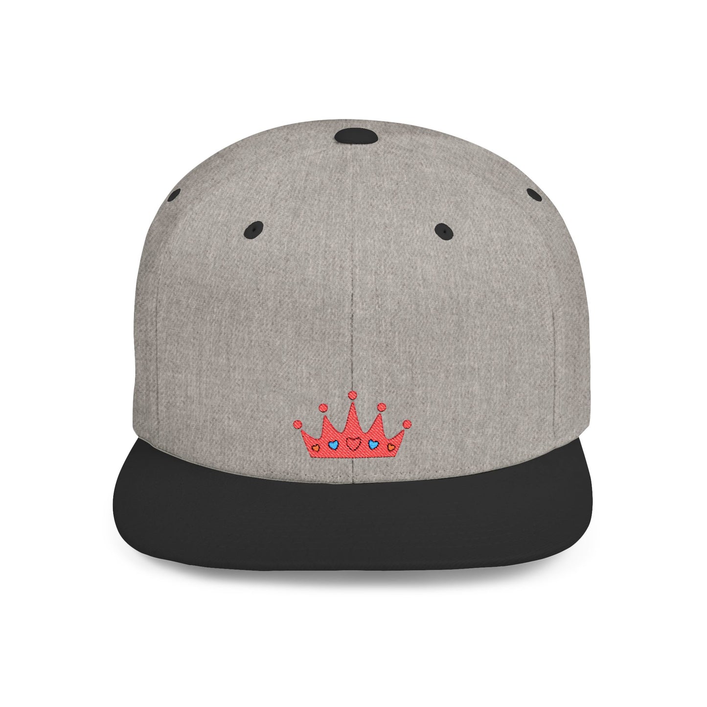 Icons Embroidered Crown Jewel Flat Bill Snapback – Lightweight, Custom Fit, Premium Quality