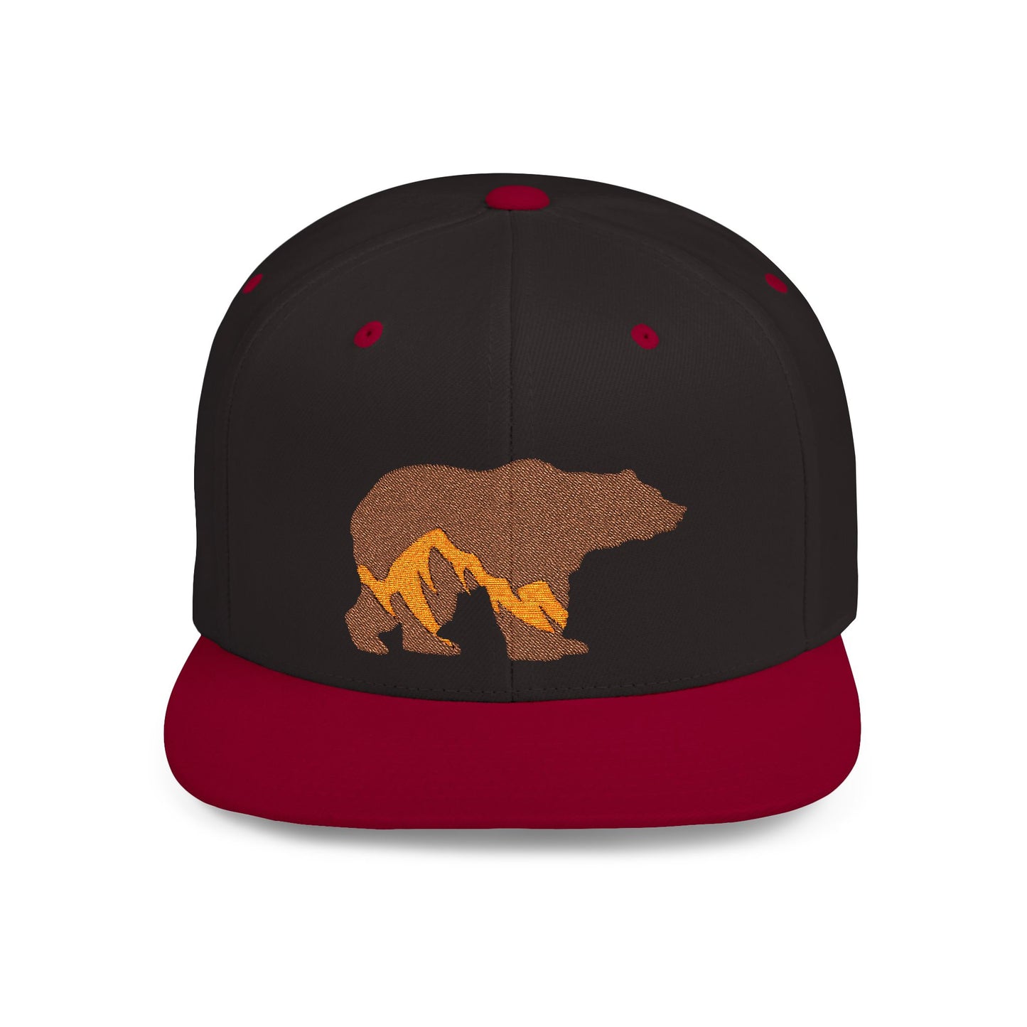 Bear Mountain Flat Bill Snapback – Lightweight, Custom Fit, Premium Quality