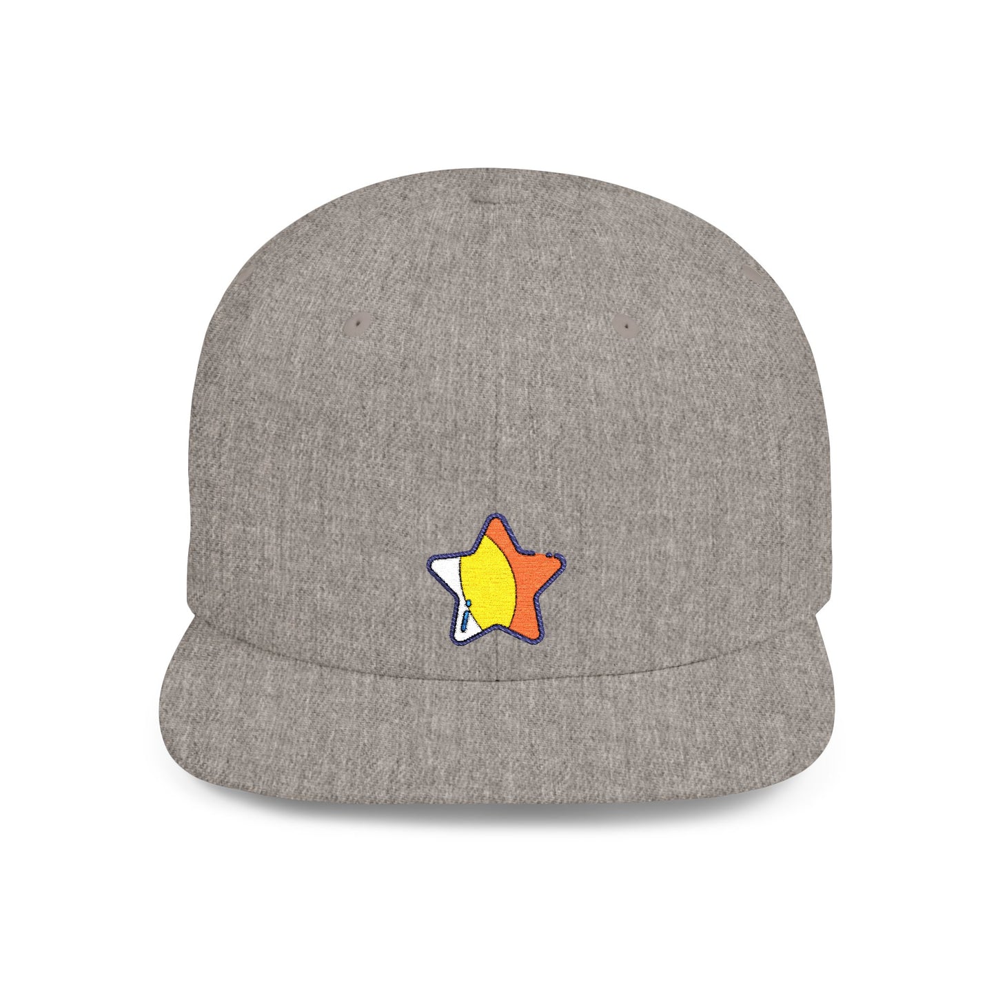 Icons Embroidered Star Yellow Flat Bill Snapback – Lightweight, Custom Fit, Premium Quality