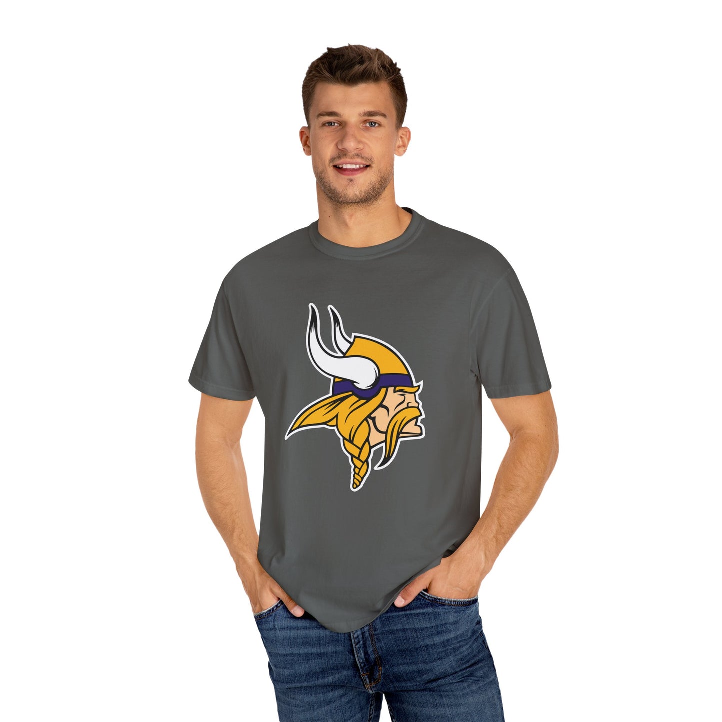 Minnesota Vikings Gear Garment-Dyed T-Shirt – Premium Cotton Tee for Customization