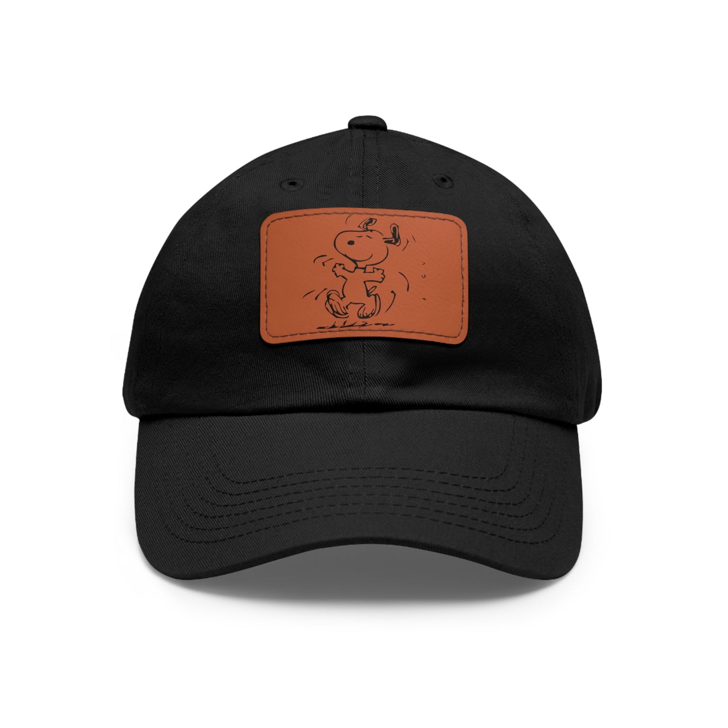 Dad Leather Patch Hat Dancing Snoopy  – Timeless Style, Perfect Fit