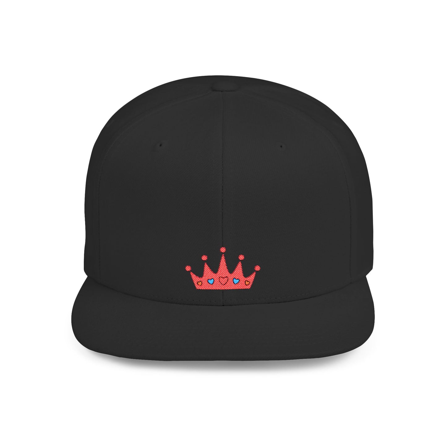 Icons Embroidered Crown Jewel Flat Bill Snapback – Lightweight, Custom Fit, Premium Quality