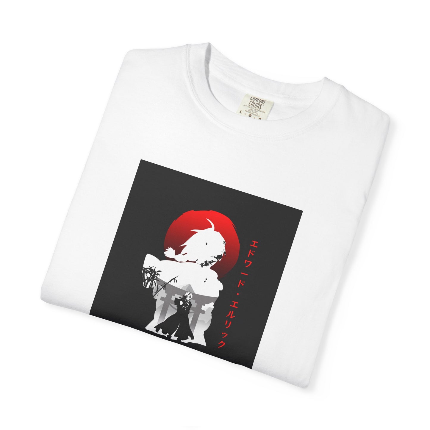 Fullmetal Alchemist Edward Eric Garment-Dyed T-Shirt – Premium Cotton Tee for Customization