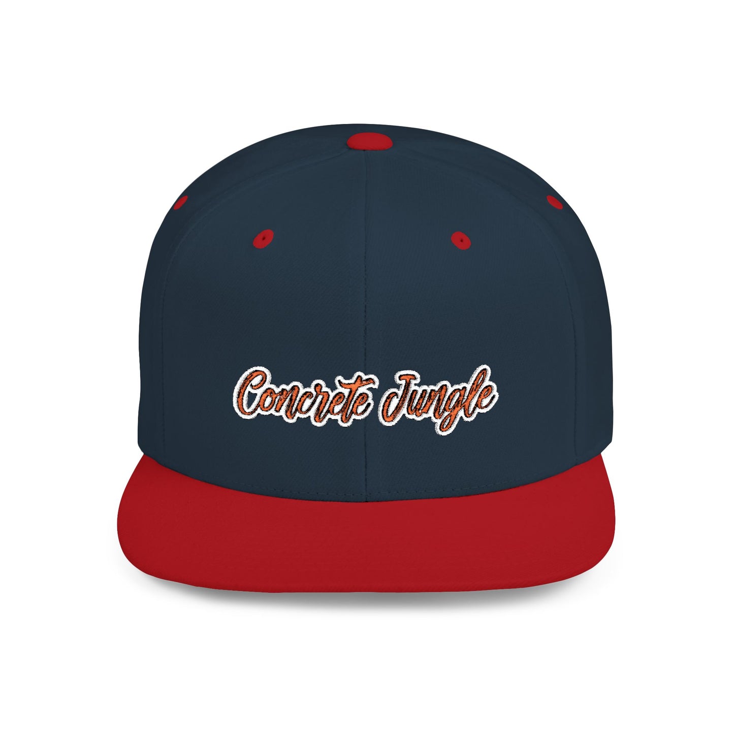 Text Concreat Jungle Flat Bill Snapback – Lightweight, Custom Fit, Premium Quality