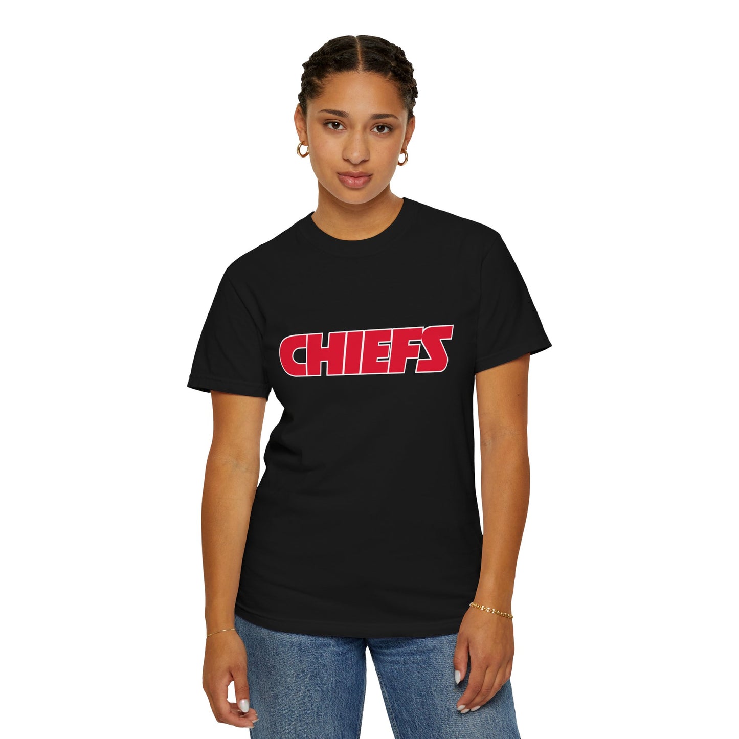 Kansas City Chiefs Team Merch Garment-Dyed T-Shirt – Premium Cotton Tee for Customization