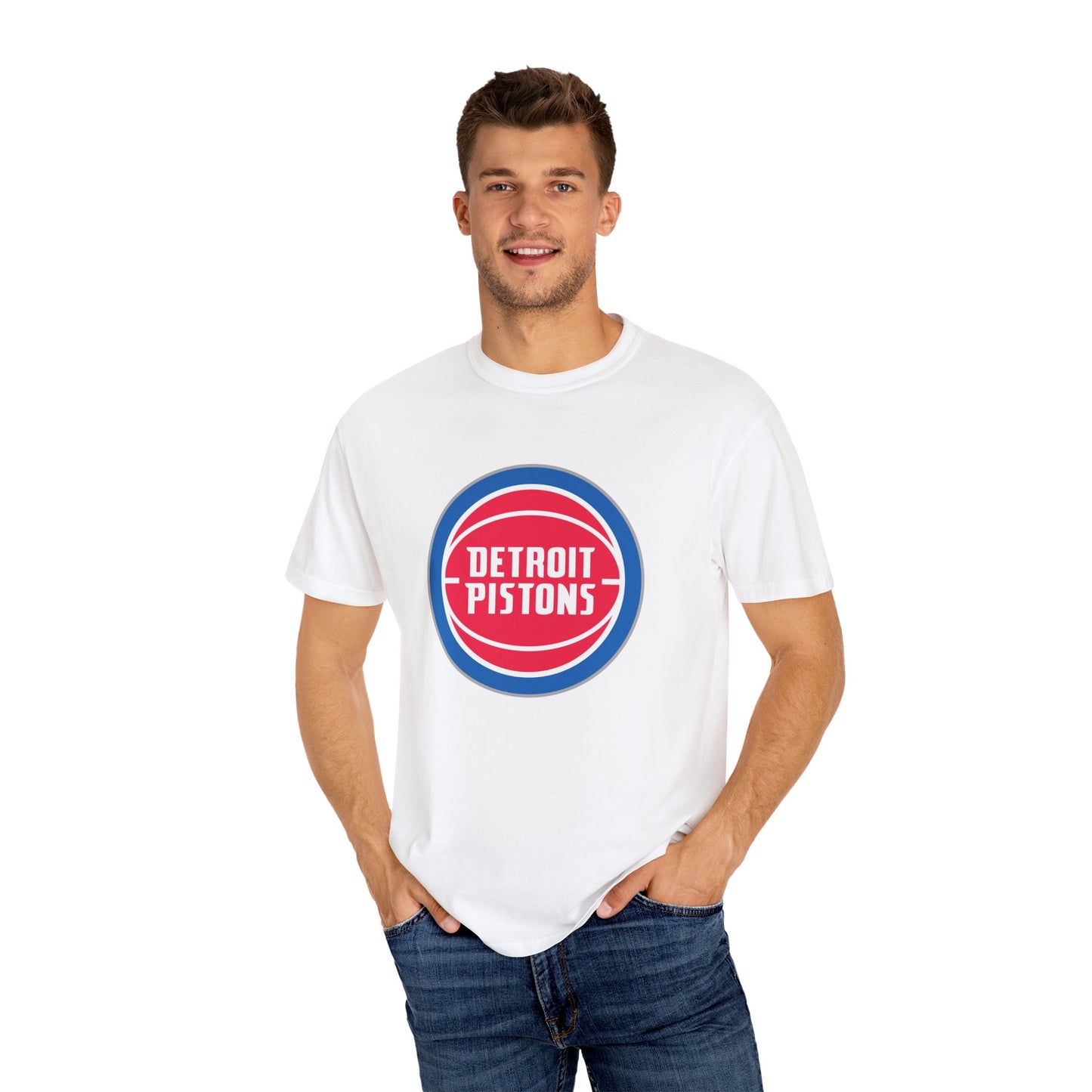 Detroit Pistons Built Different Garment-Dyed T-Shirt – Premium Cotton Tee for Customization